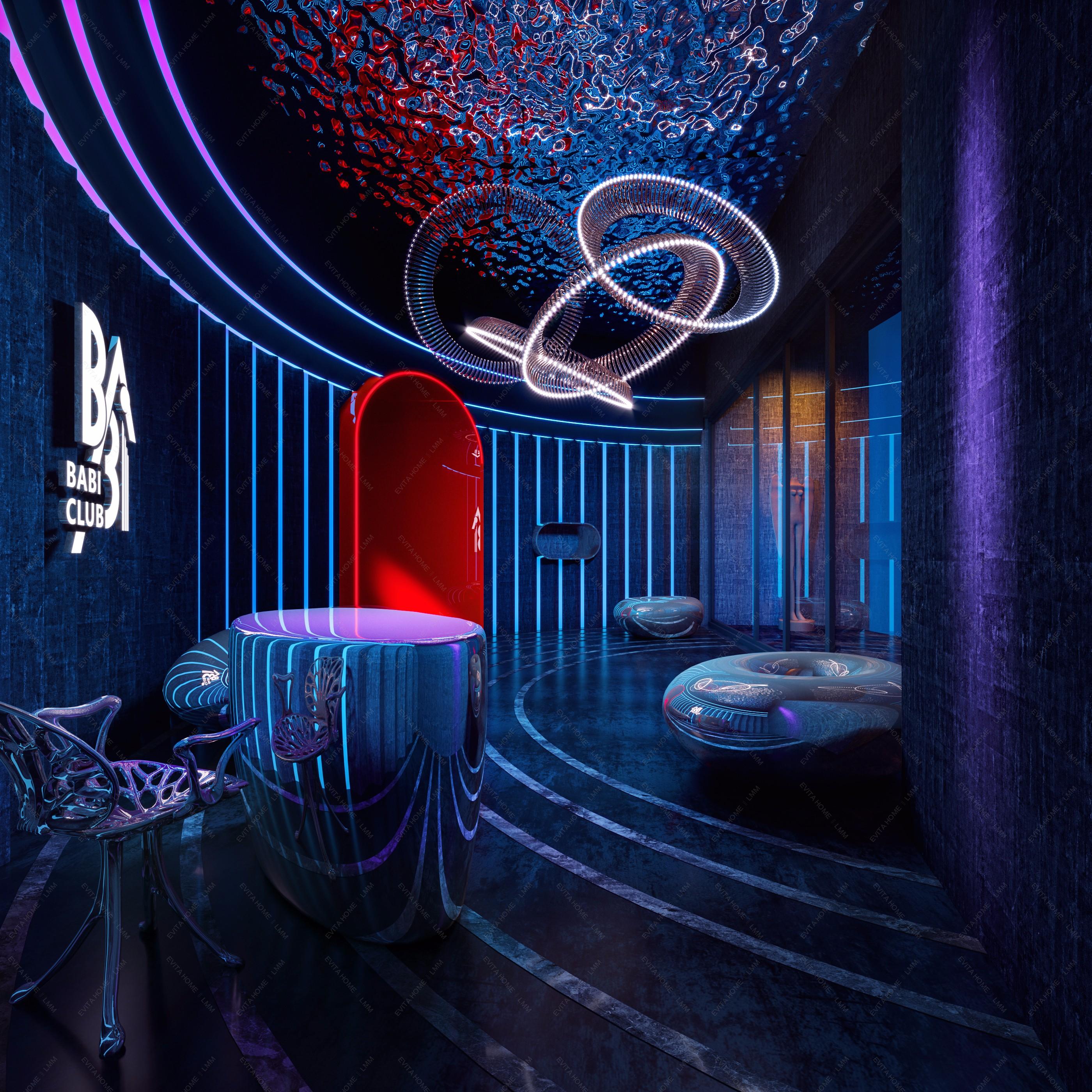 现代都市酒吧全景 - 效果图交流区-建e室内设计网