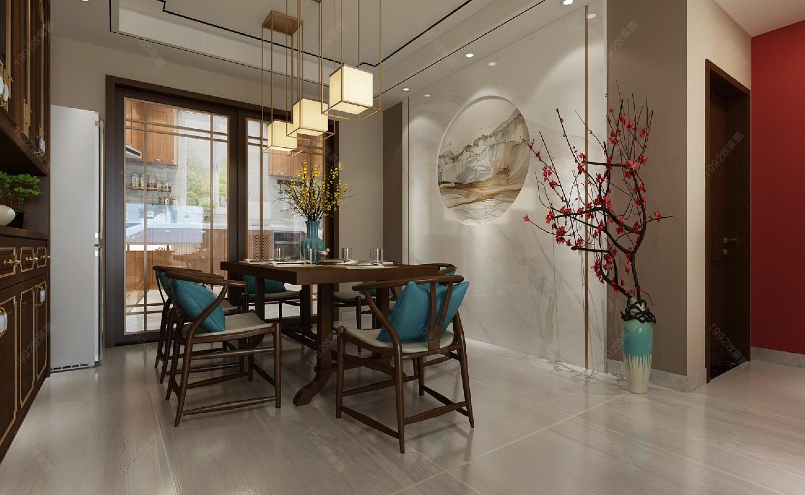 新中式家装设计[ID: 110511557]_建e效果图