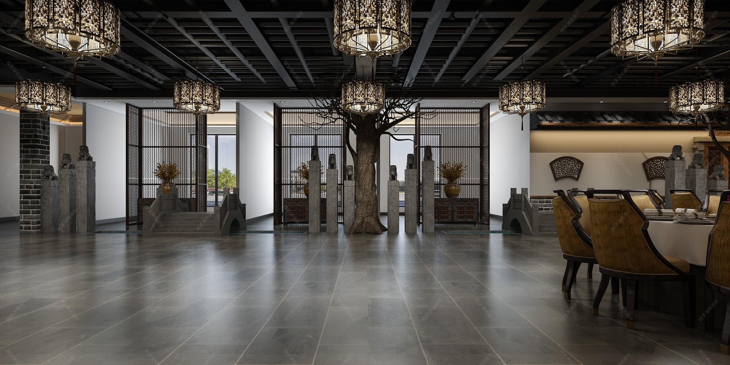 新中式民族风餐厅设计