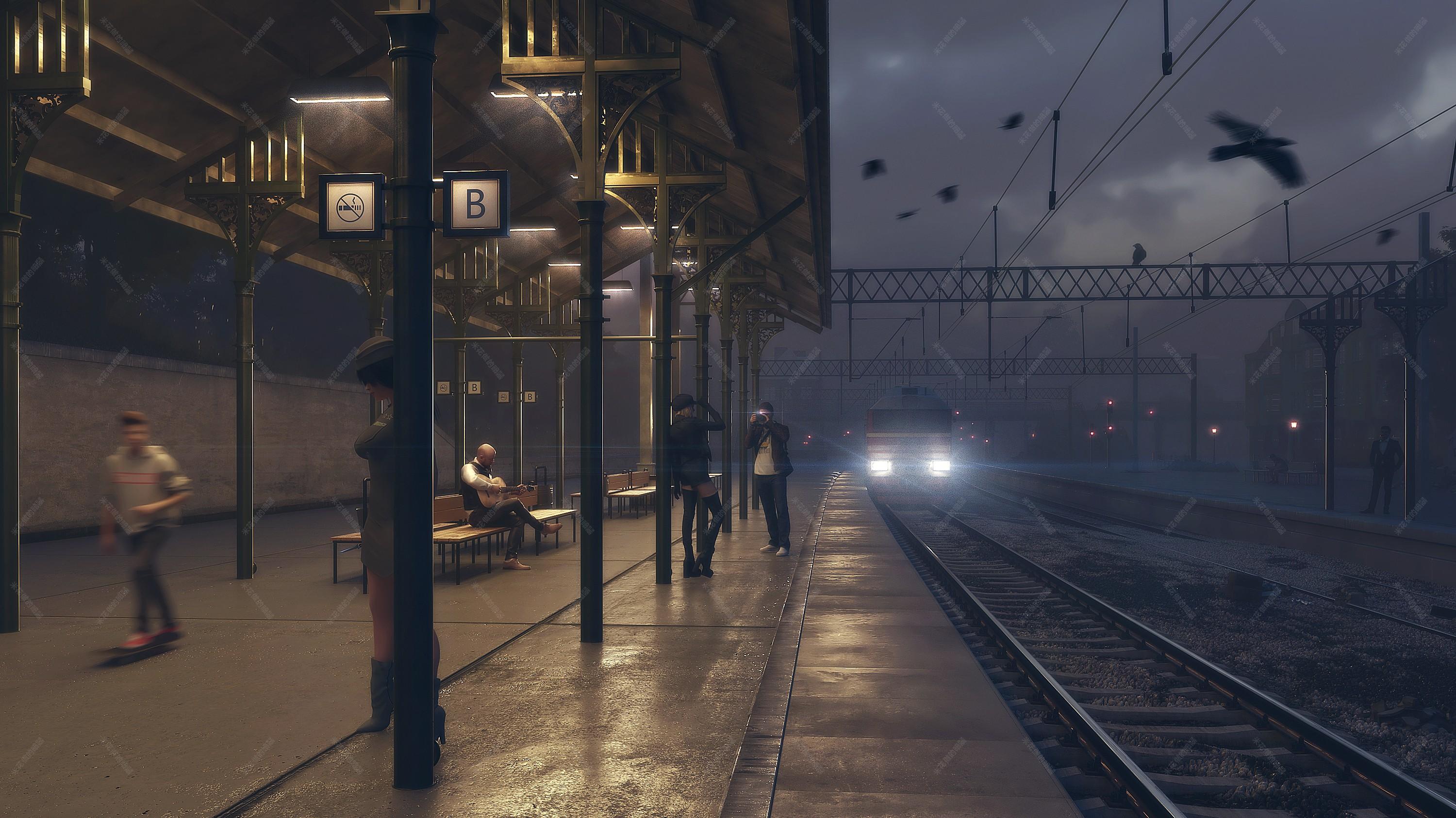 火车站气氛图图片