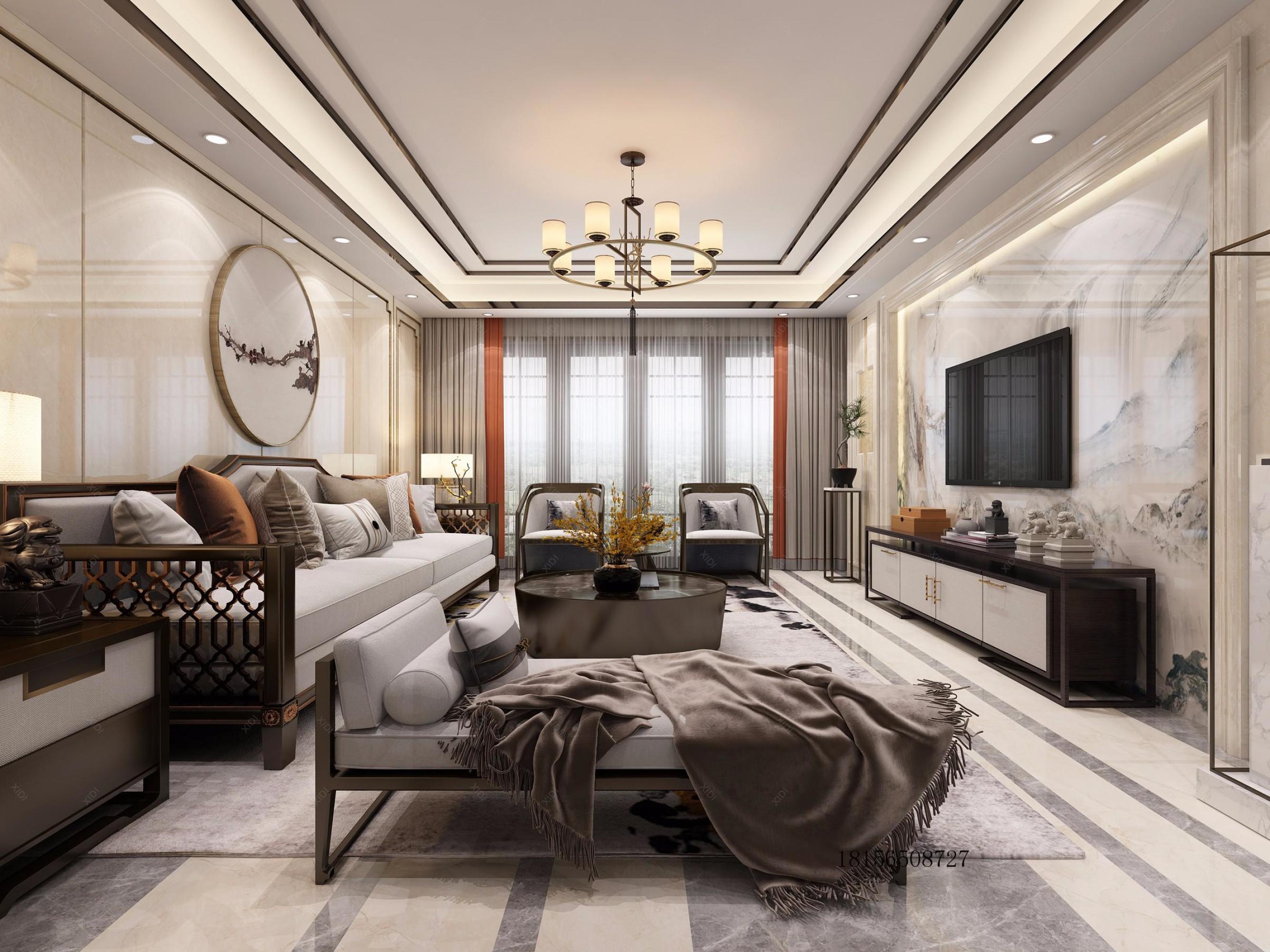 新中式家装[ID: 110773513]_建e效果图