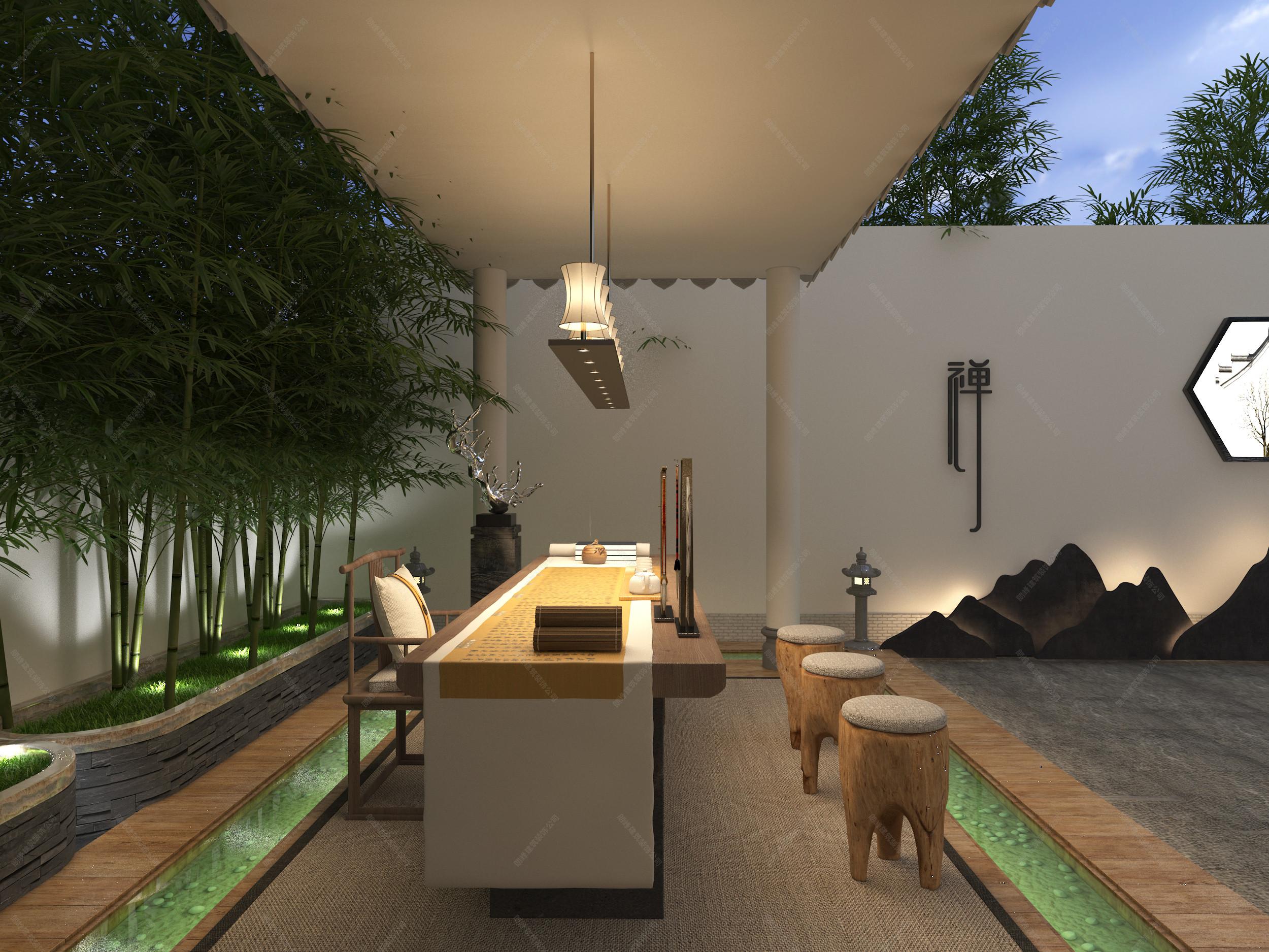 新中式庭院设计 - 效果图交流区-建e室内设计网