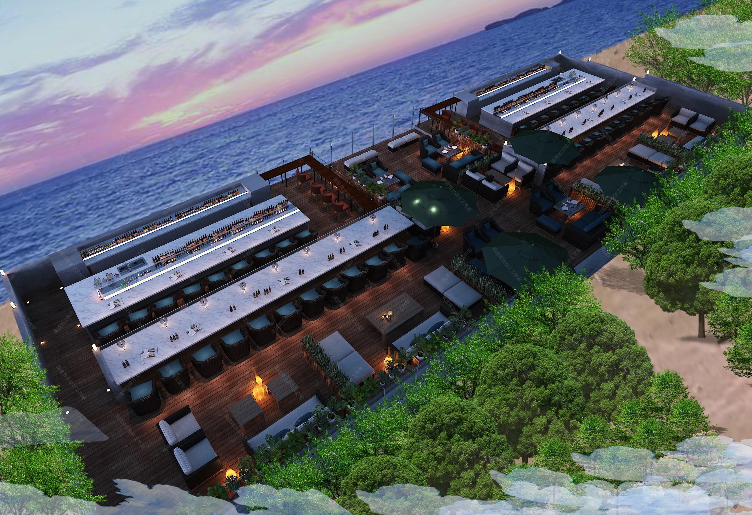 现代户外露天酒吧设计