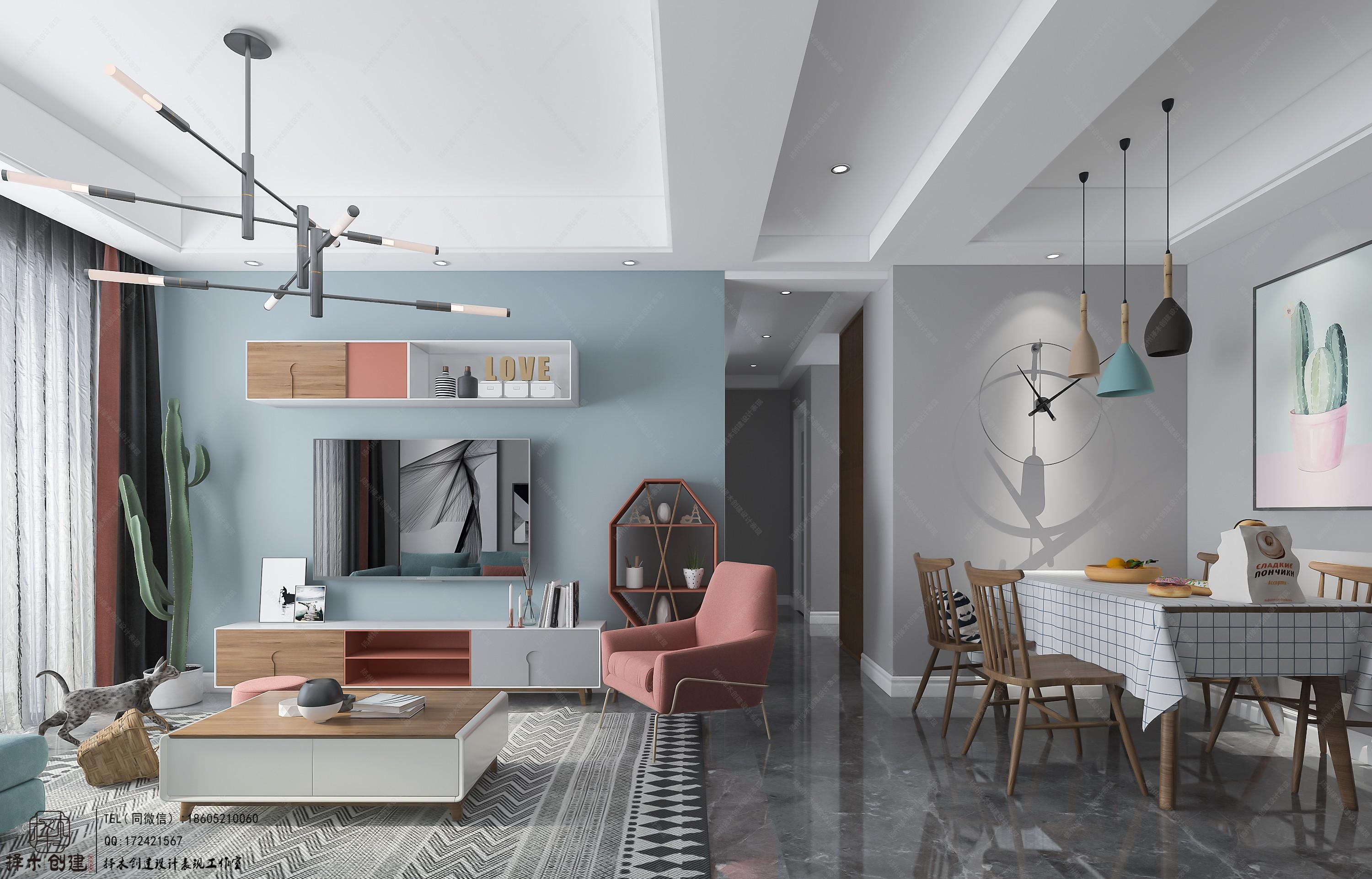 北欧客餐厅 - 效果图交流区-建e室内设计网