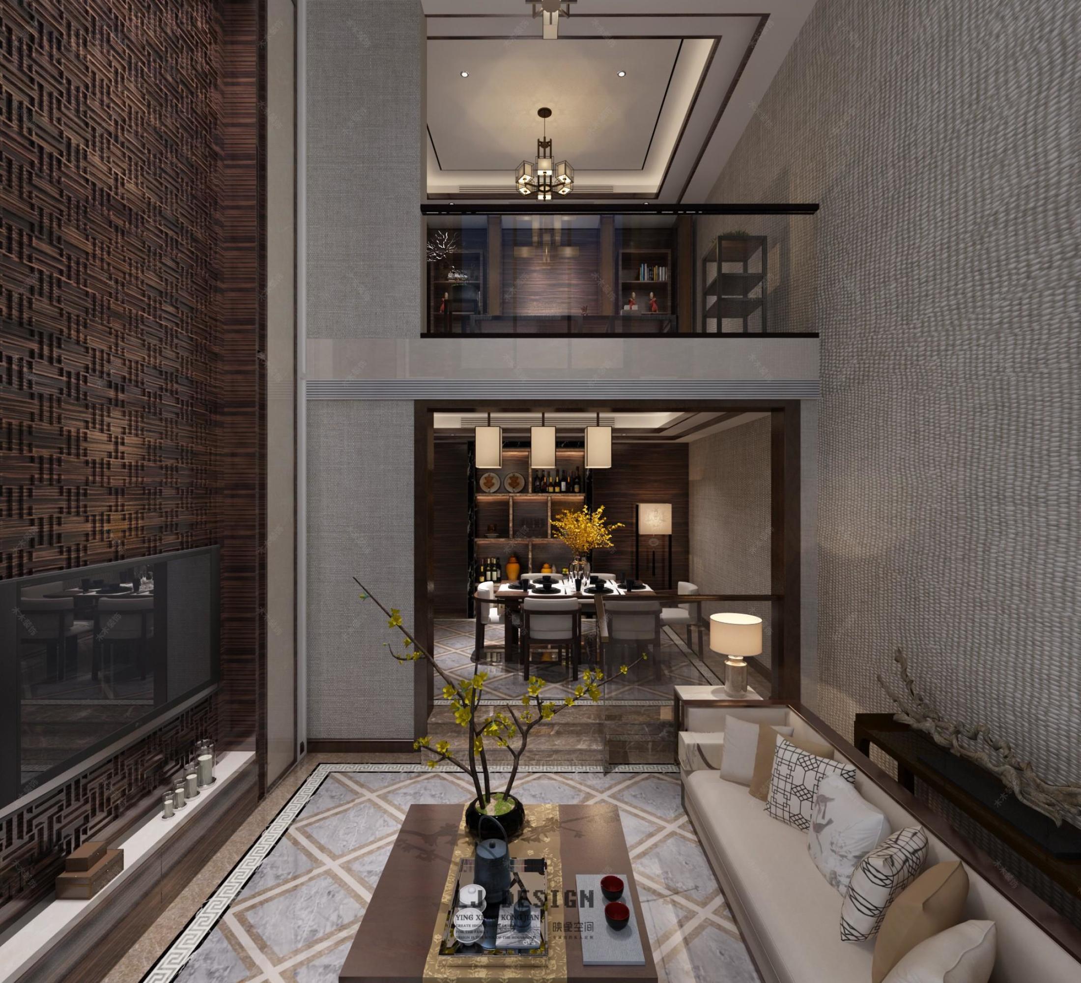 新中式别墅设计[ID: 112149903]_建e效果图