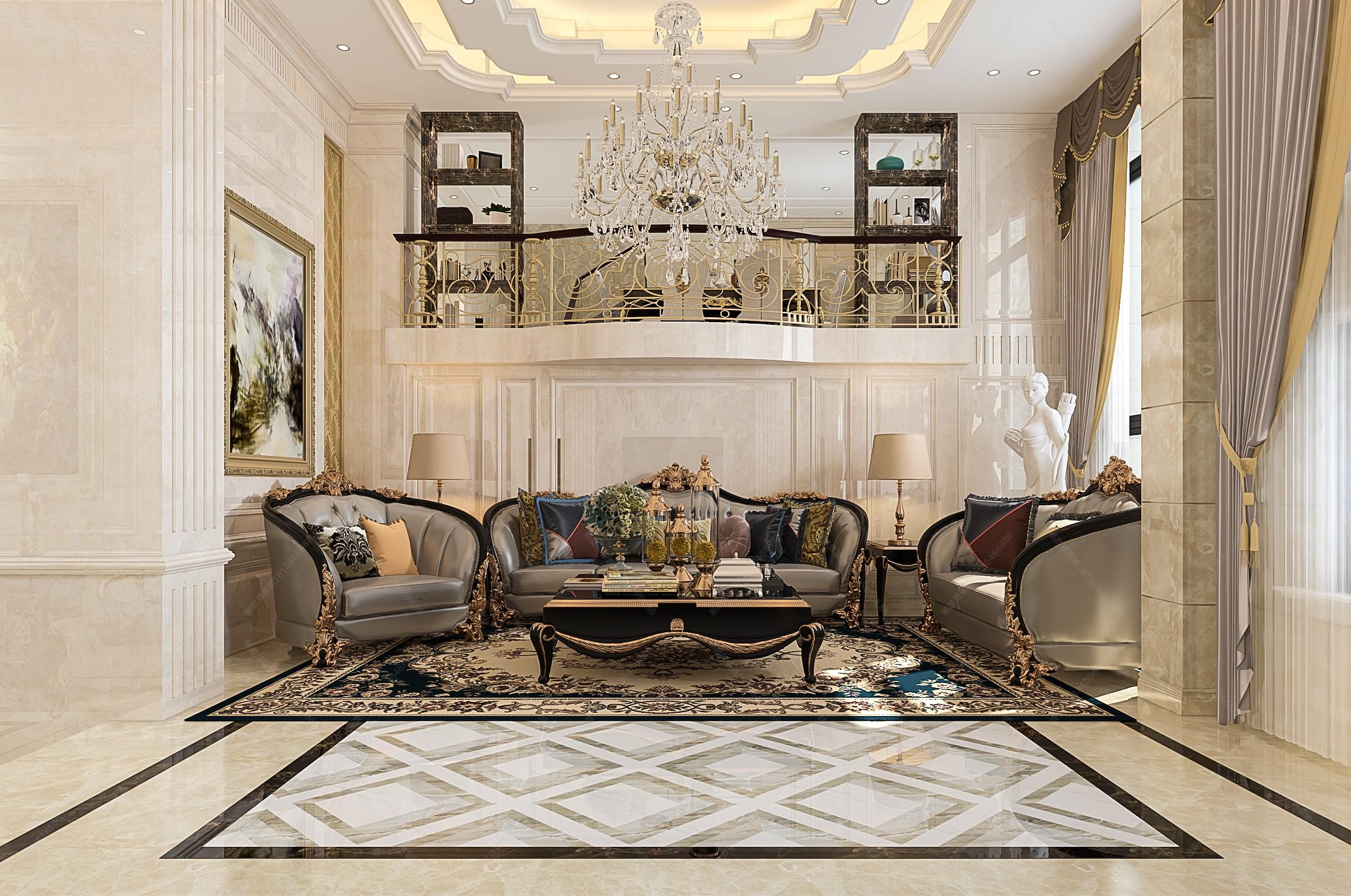 欧式风格客厅 - 效果图交流区-建e室内设计网