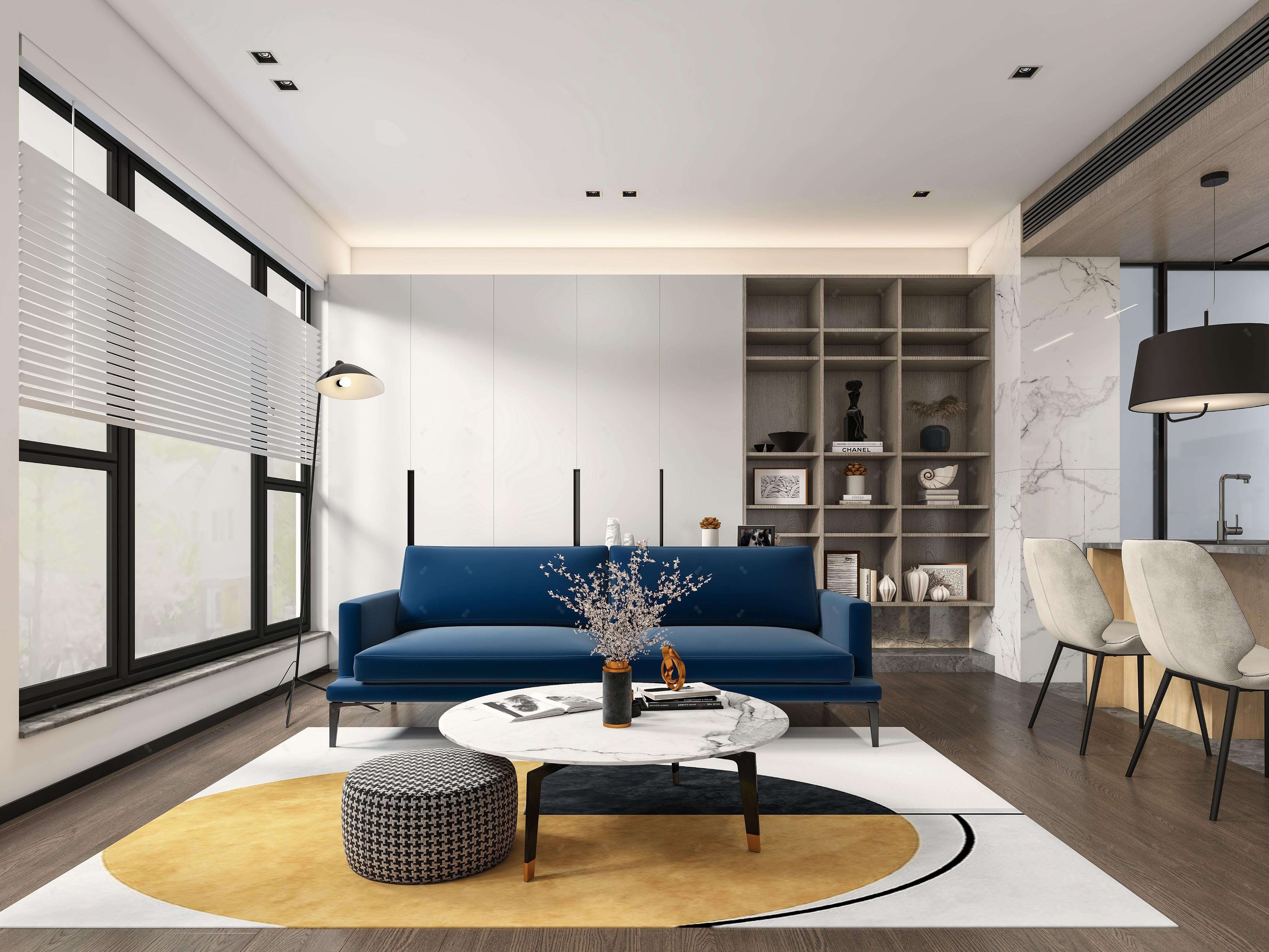 现代客餐厅 - 效果图交流区-建e室内设计网