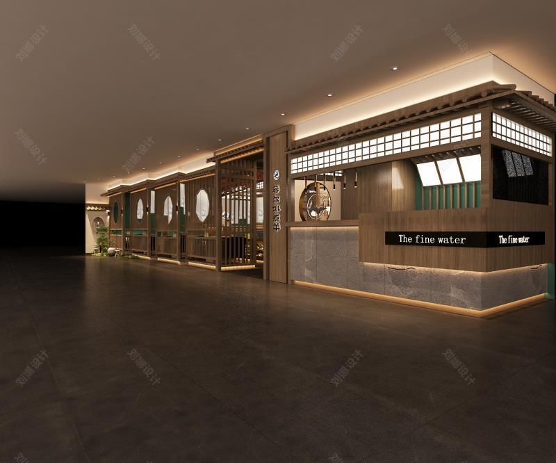 中式餐厅外立面就餐区