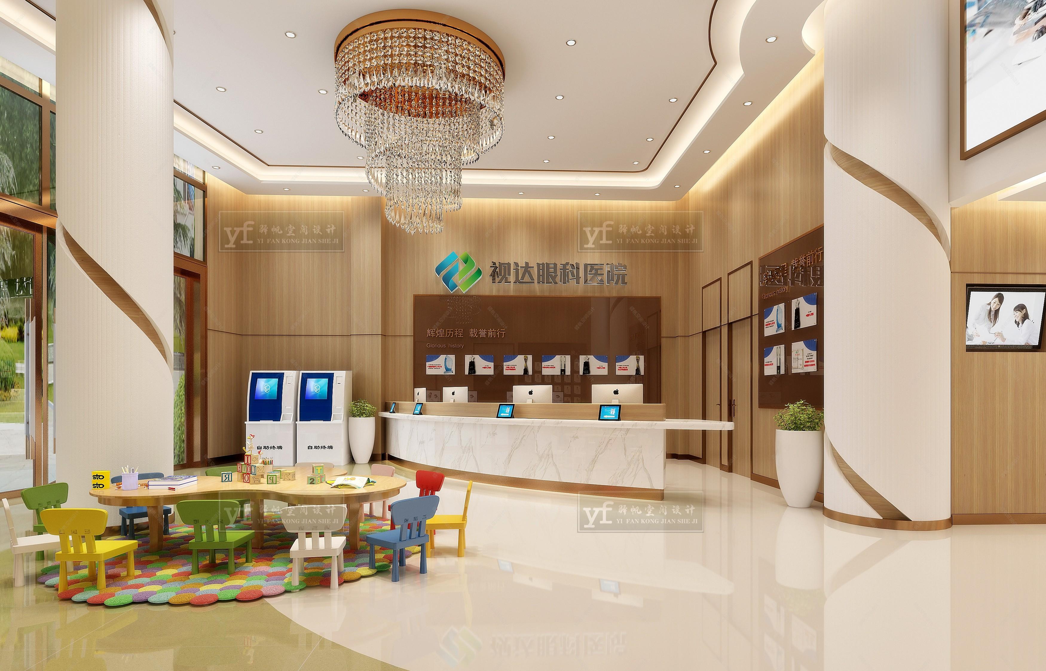 现代眼科医院展厅咨询处等候区 - 效果图交流区-建e室内设计网