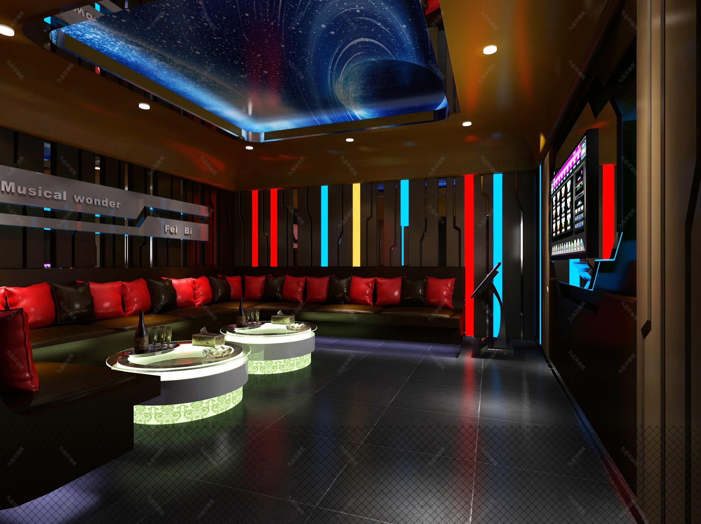 九连环建筑装饰有限公司某ktv多风格装修案例 - 效果图交流区-建e室内