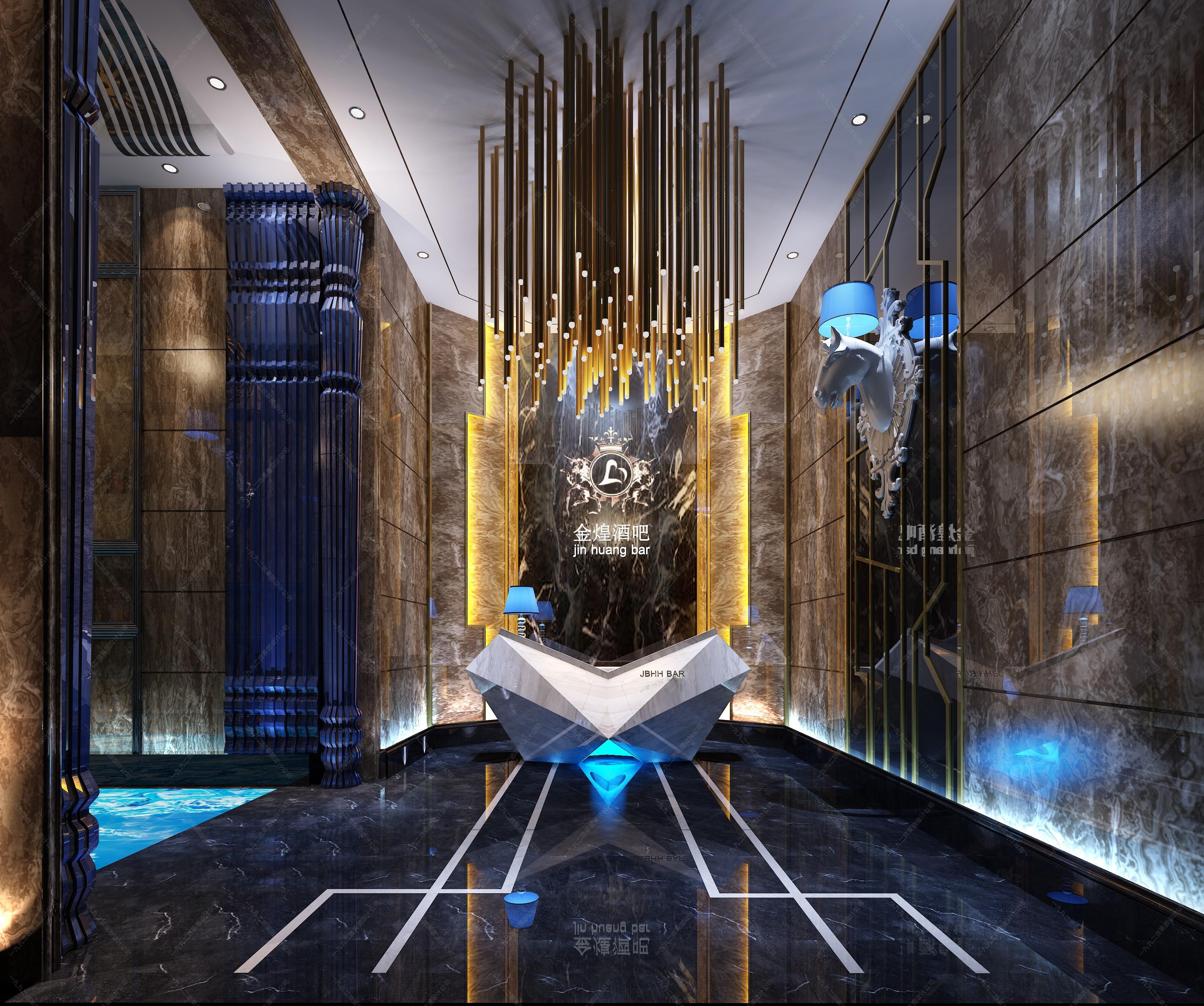 现代娱乐场所大厅前台