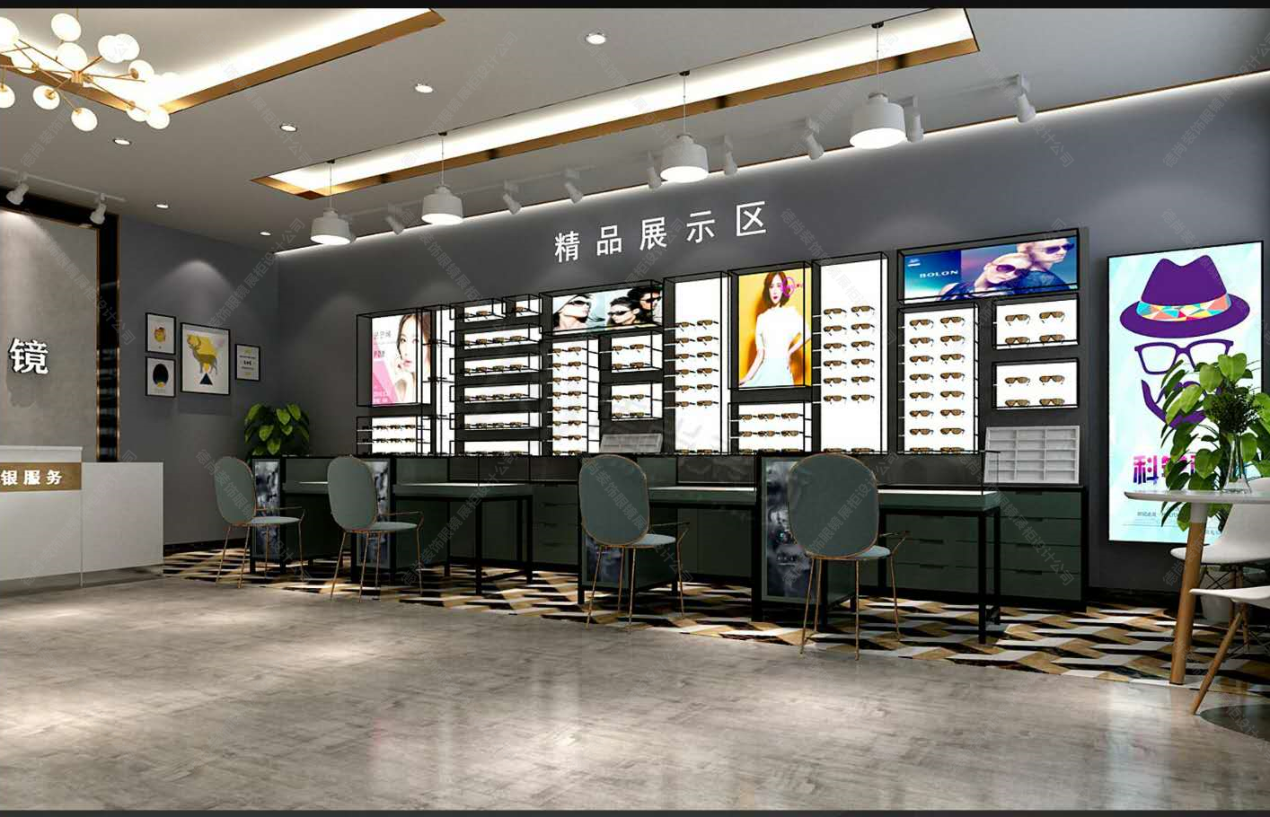 现代眼镜店展厅 - 效果图交流区-建e室内设计网