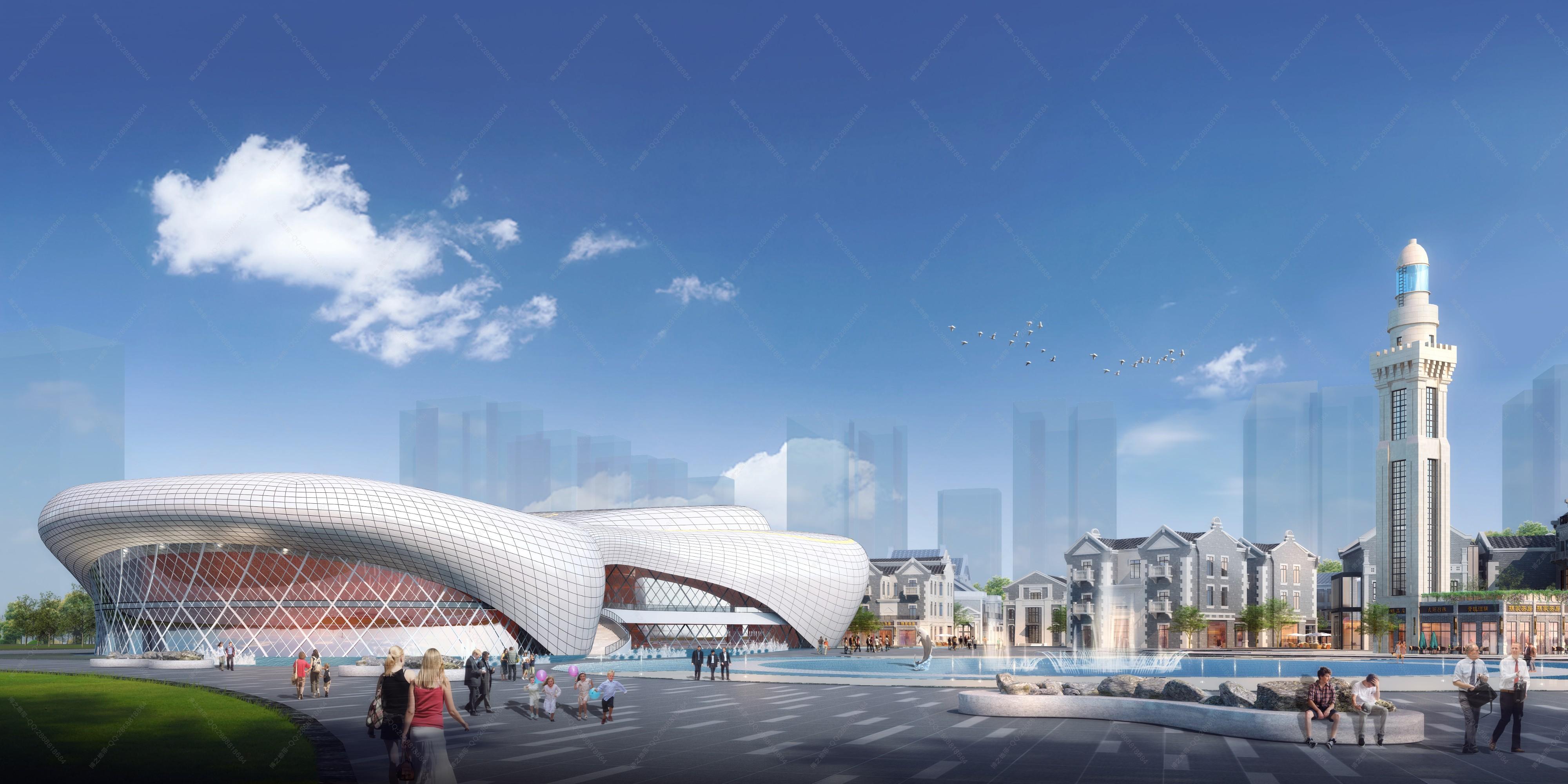 现代城市商业建筑 - 效果图交流区-建e室内设计网