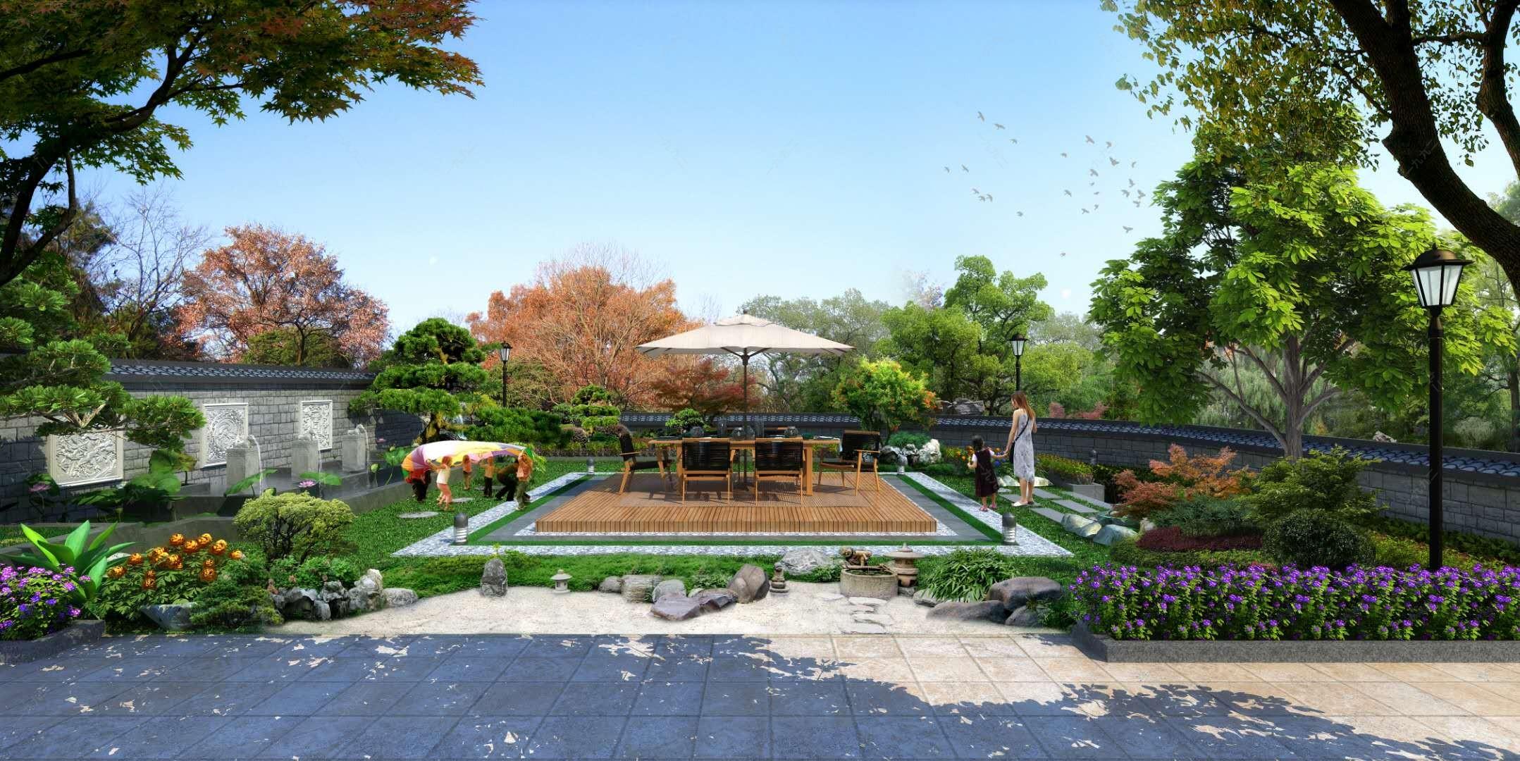 现代庭院景观 - 效果图交流区-建E室内设计网