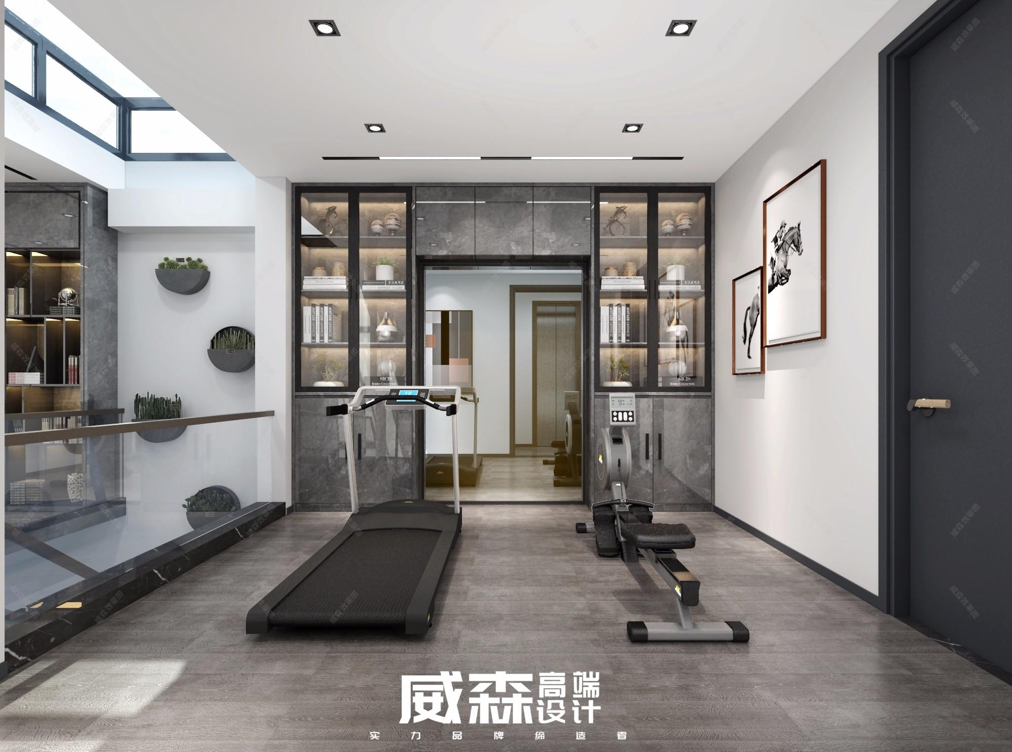 现代客厅卧室健身房 - 效果图交流区-建E室内设计网