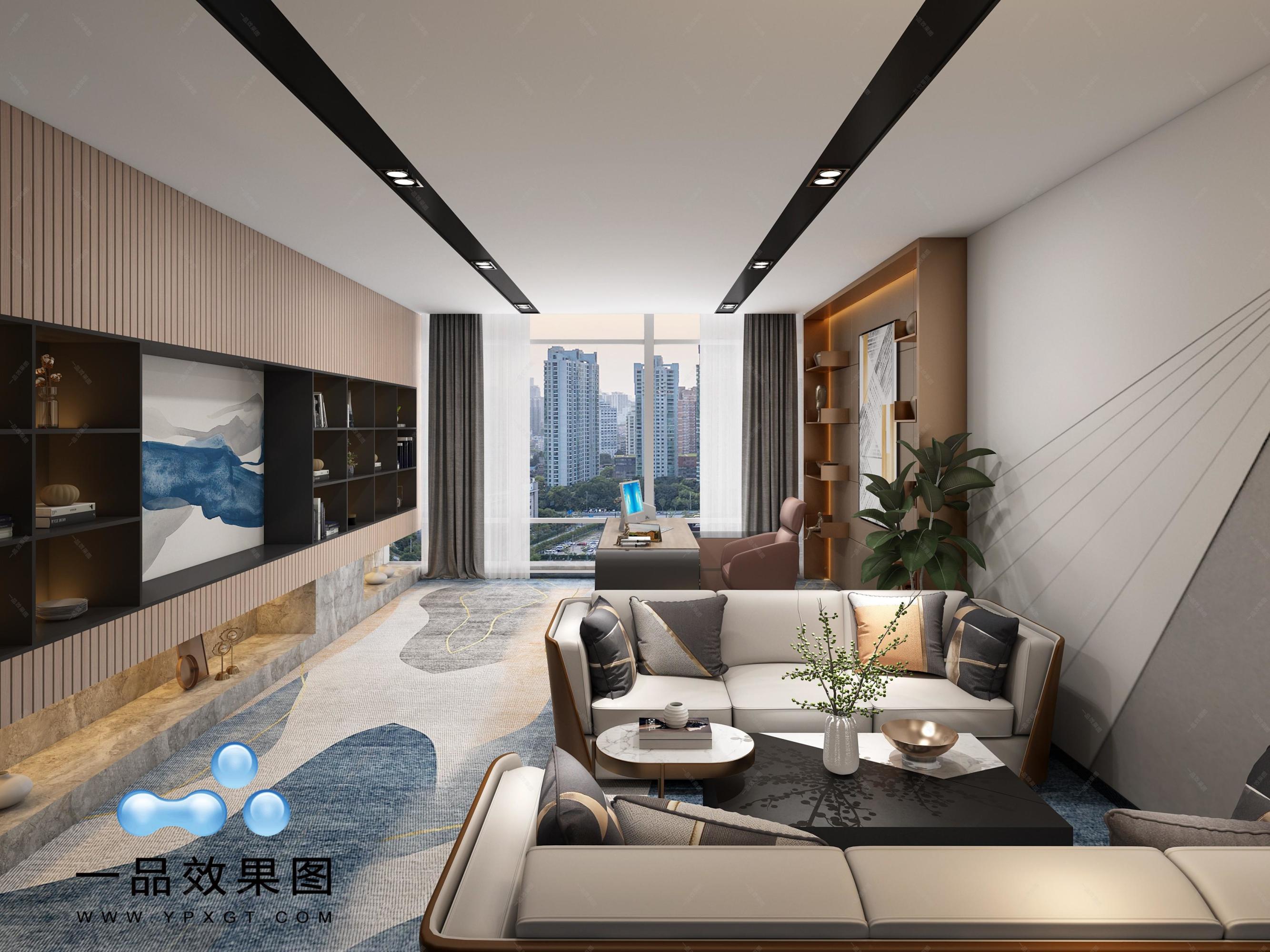 现代办公室[ID: 105596004]_建e效果图