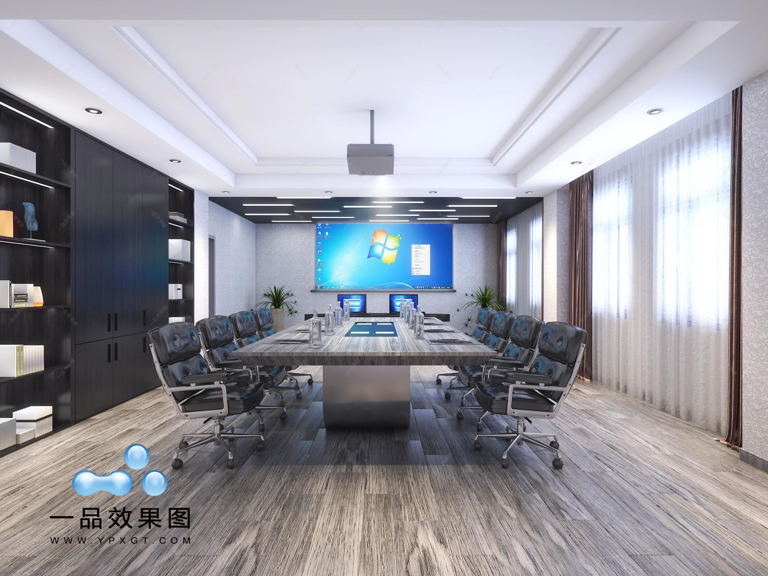 现代办公室[ID: 105596004]_建e效果图