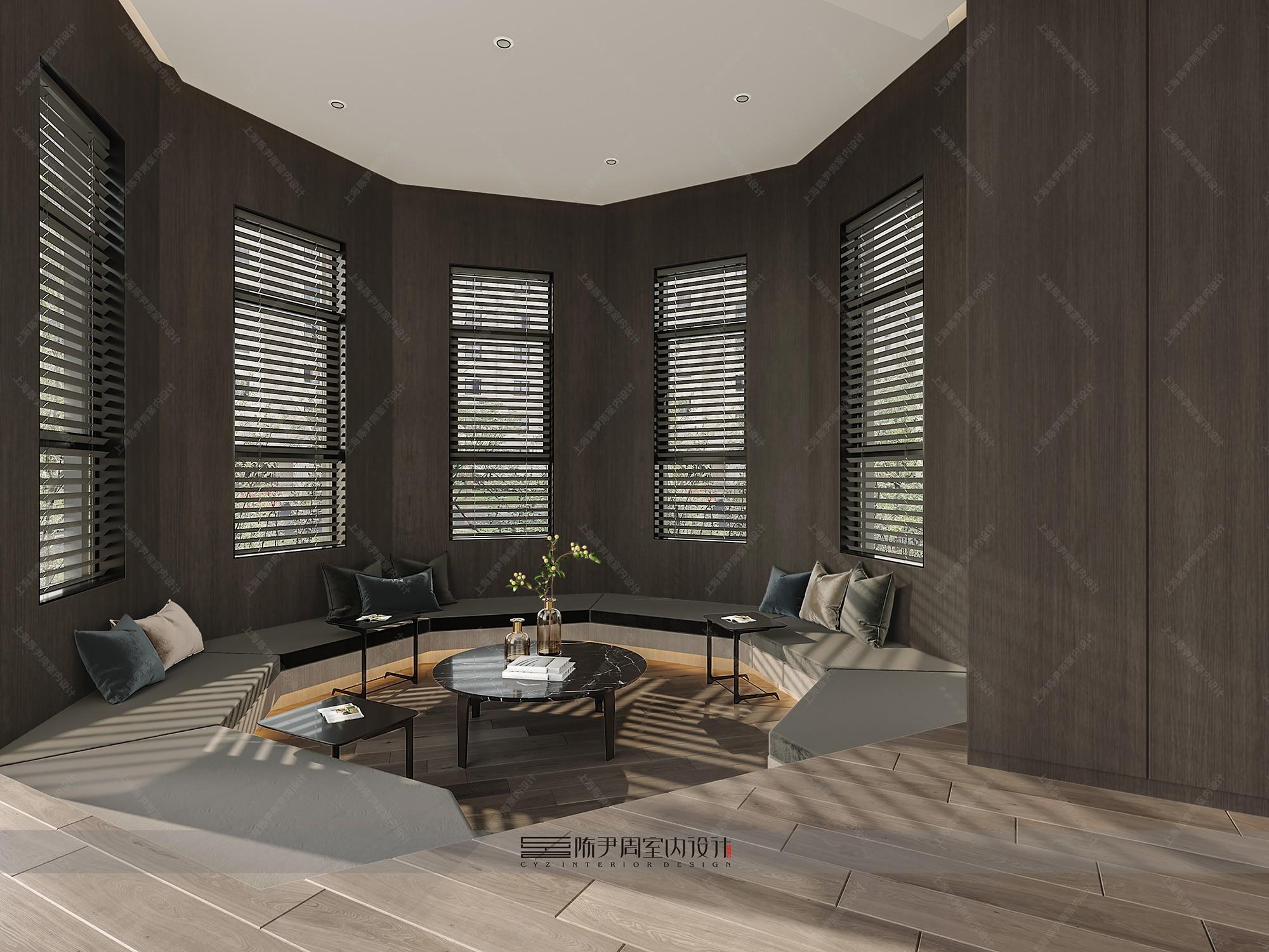 【下沉式休闲区】 下沉式卡座使错层空间拥有围坐式新体验,别具一格.