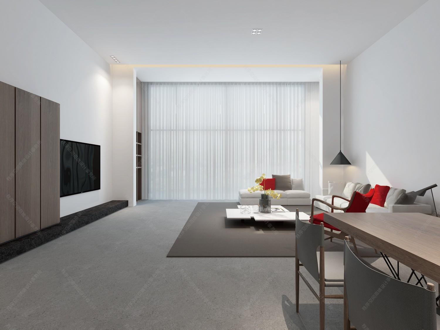 以极简设计拓宽空间尺度 - 效果图交流区-建e室内设计网