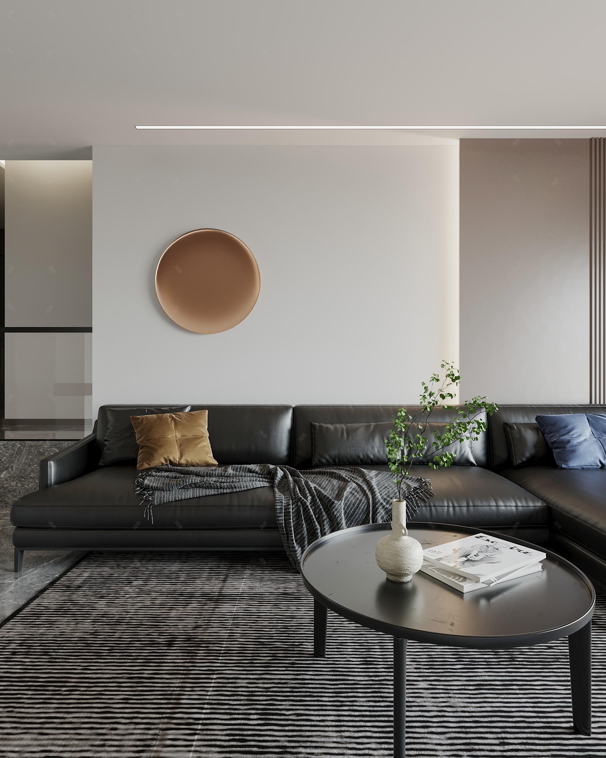 现代客厅 - 效果图交流区-建e室内设计网