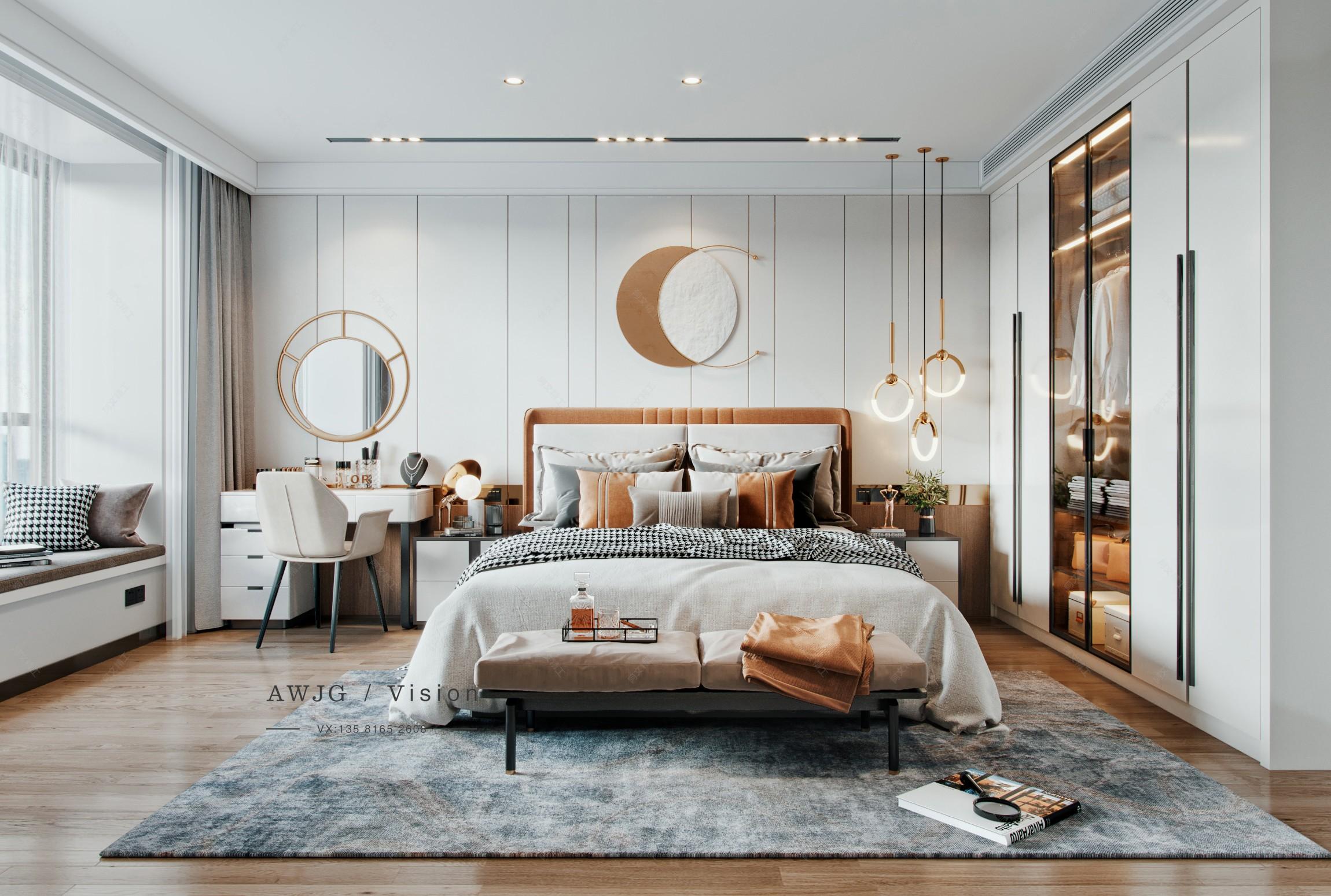 现代客餐厅卧室 - 效果图交流区-建e室内设计网