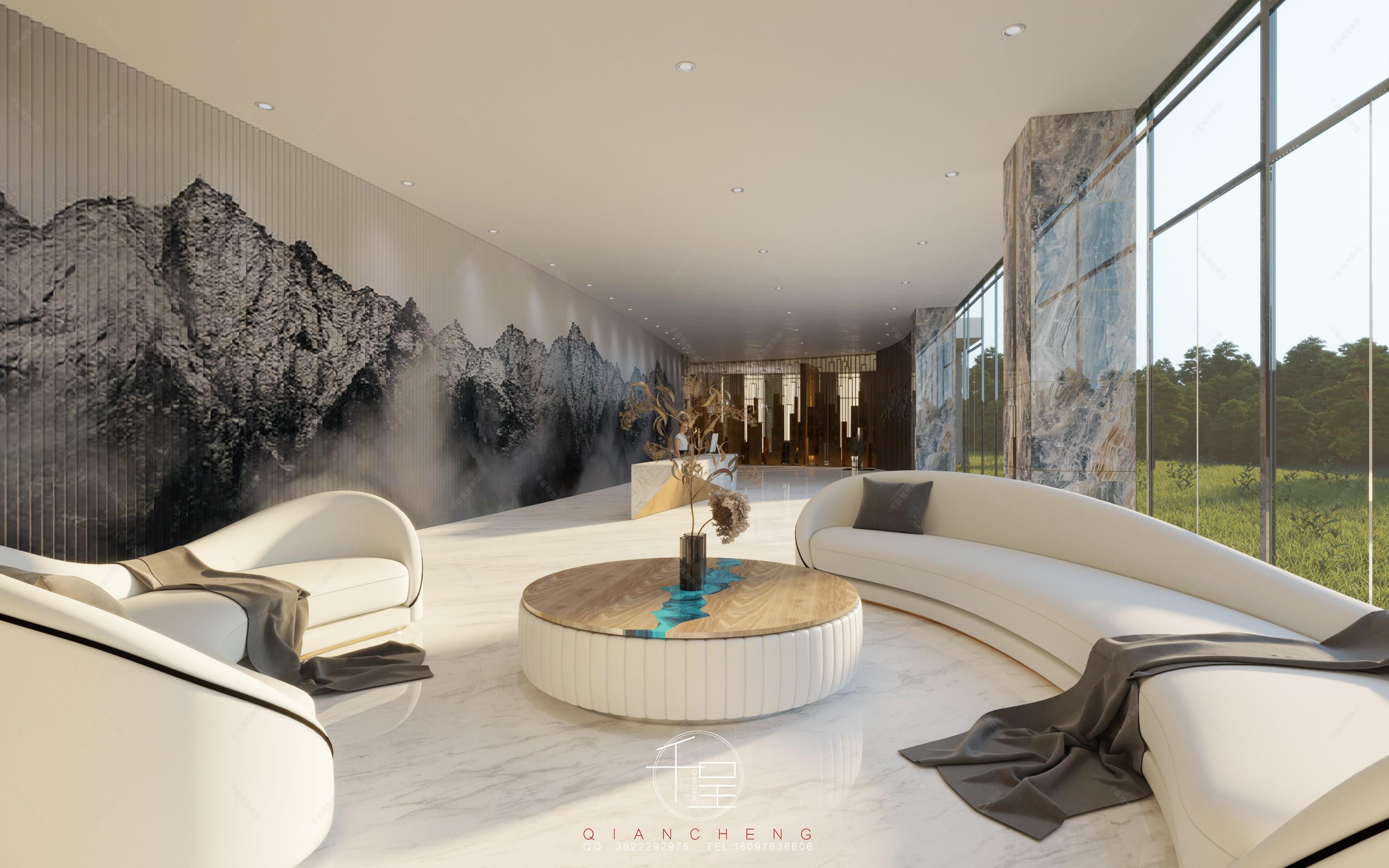 现代休息区 - 效果图交流区-建e室内设计网