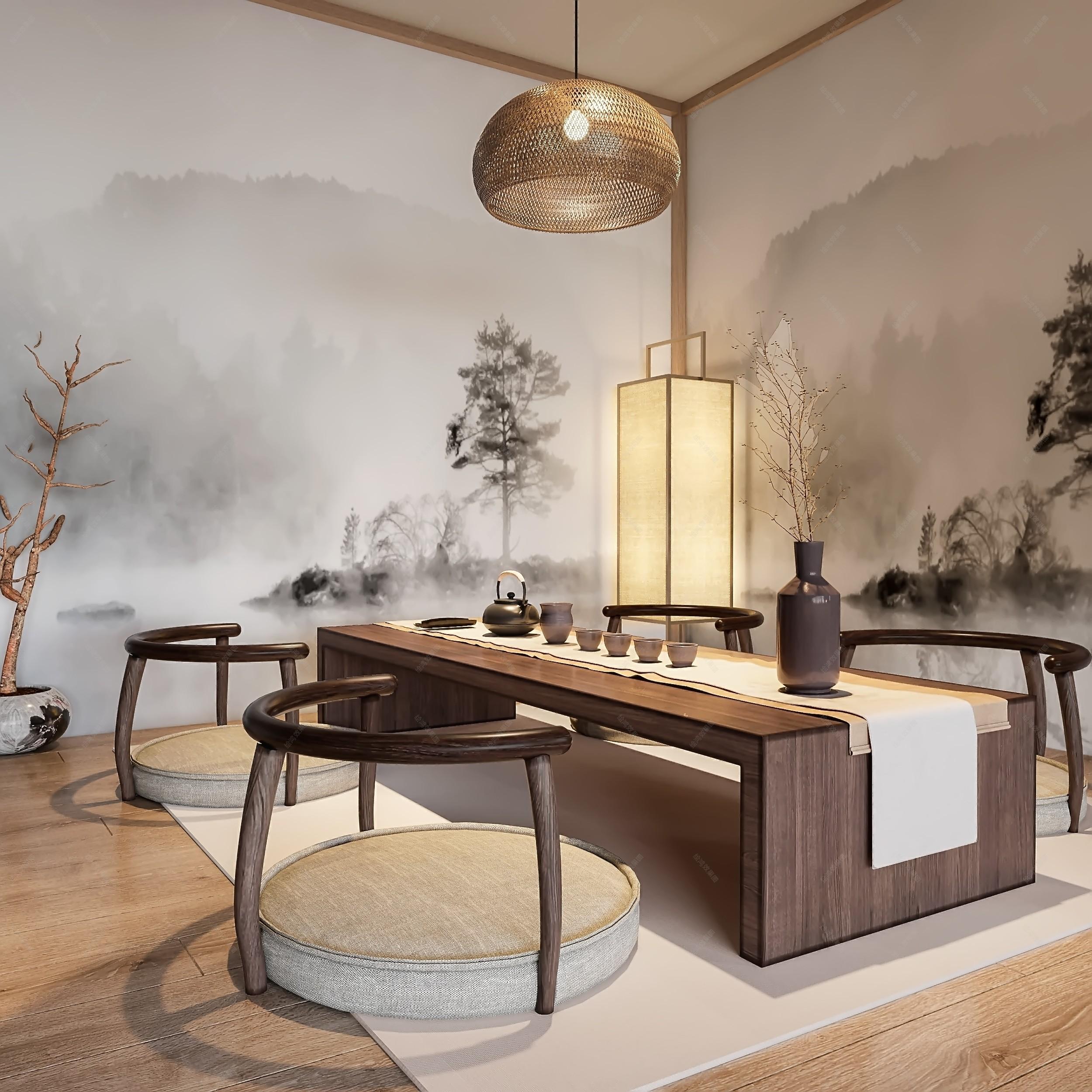 新中式茶餐厅 - 效果图交流区-建E室内设计网