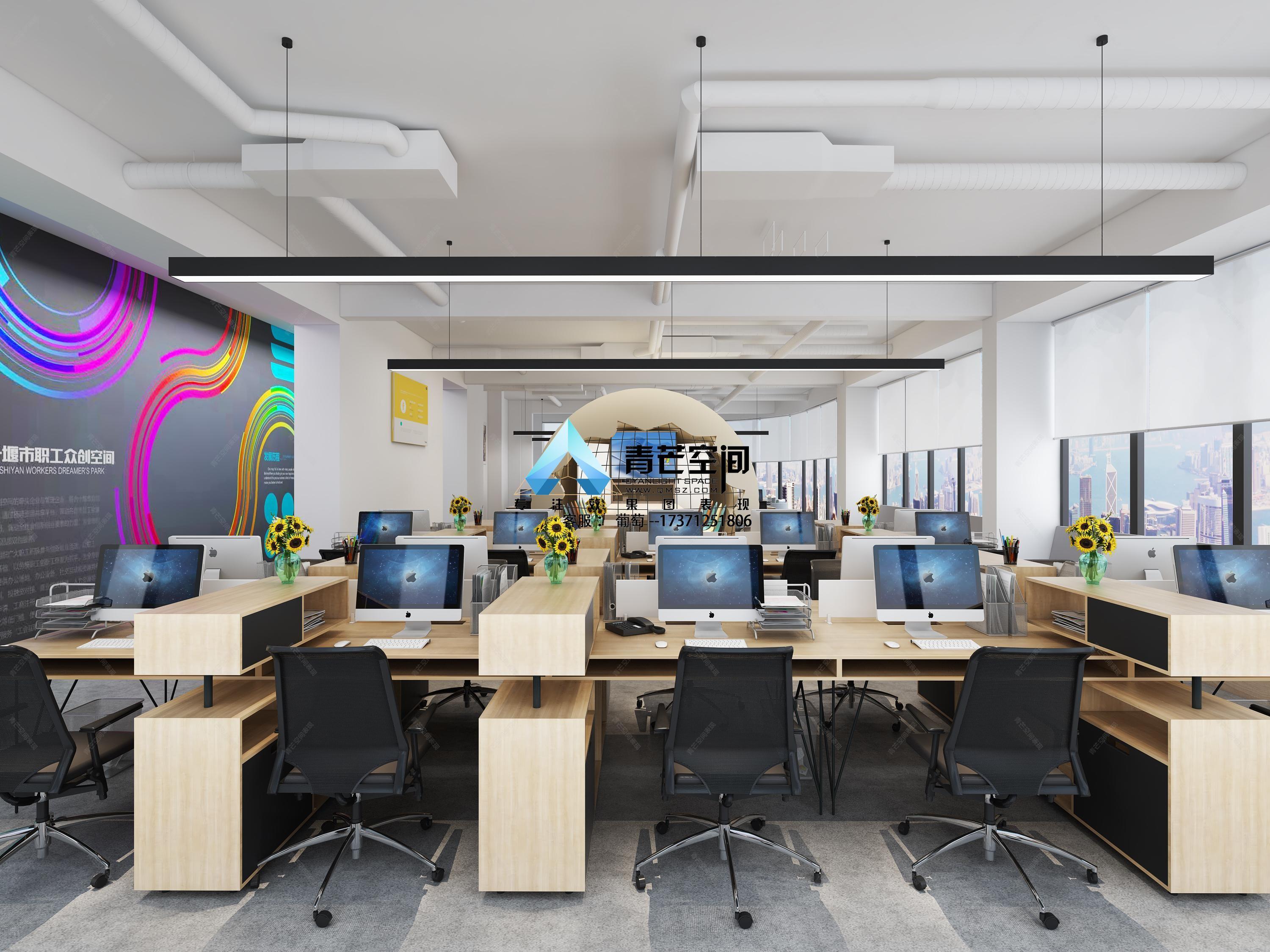 现代办公空间 - 效果图交流区-建e室内设计网