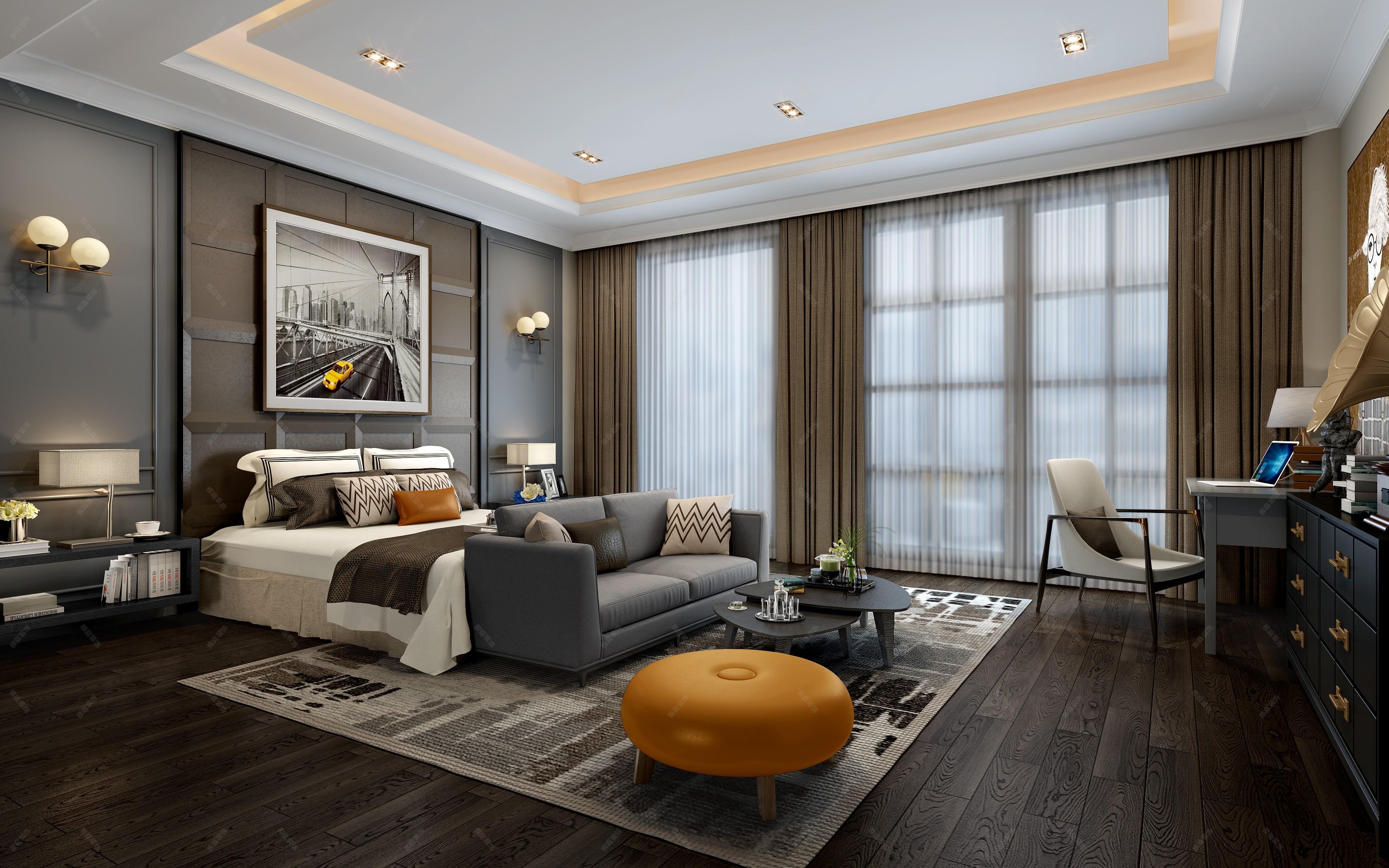 室内作品集--卧室 - 效果图交流区-建e室内设计网