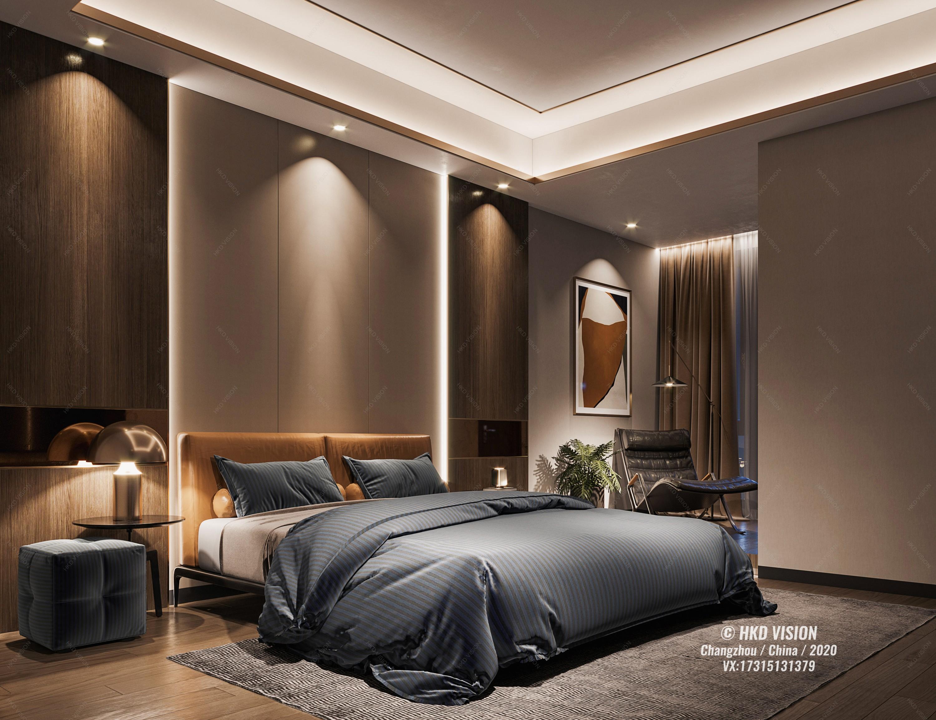 现代夜景家装设计方案 - 效果图交流区-建e室内设计网