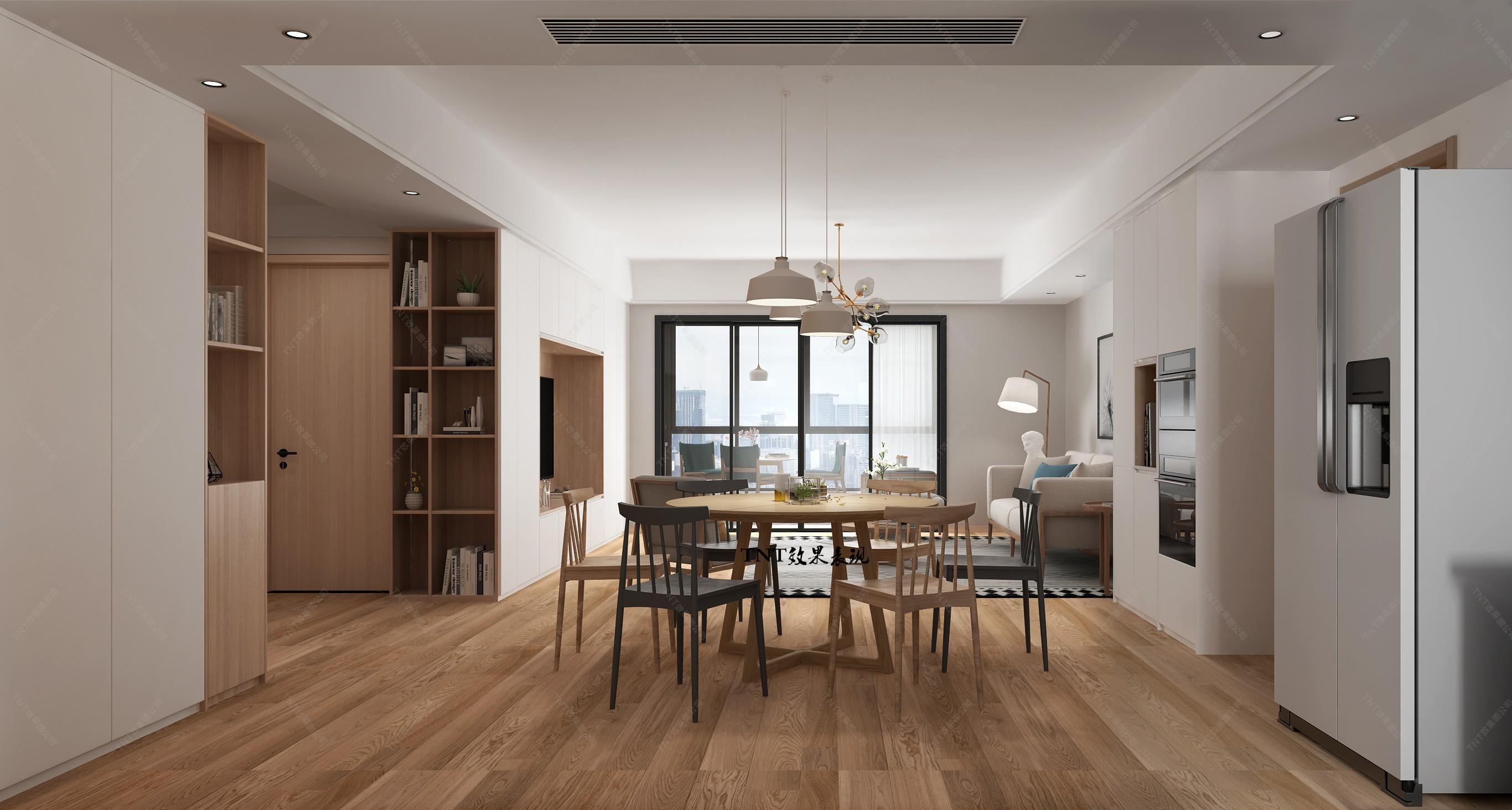 北欧原木风客餐厅