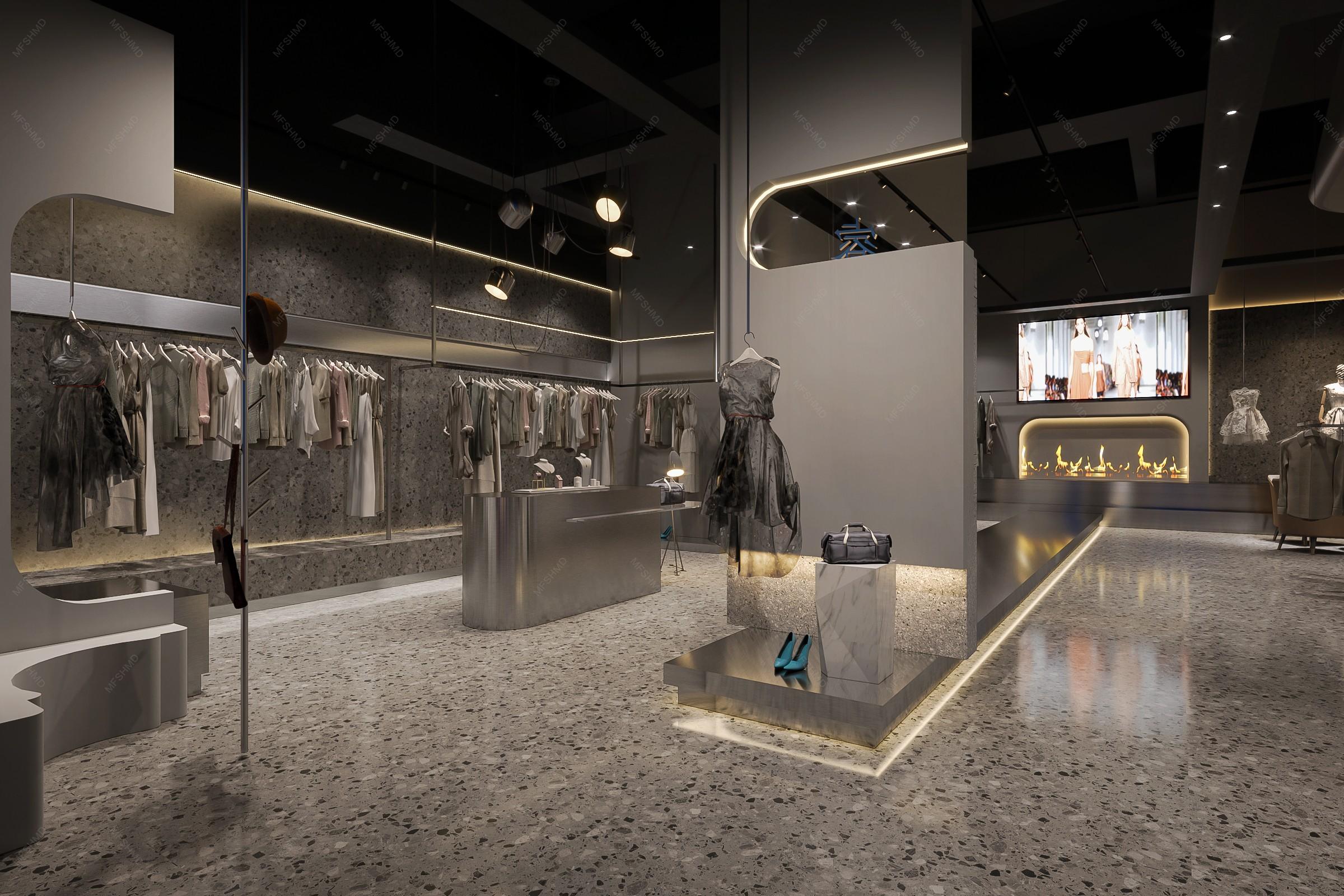 服装店设计——《睿》 - 效果图交流区-建e室内设计网