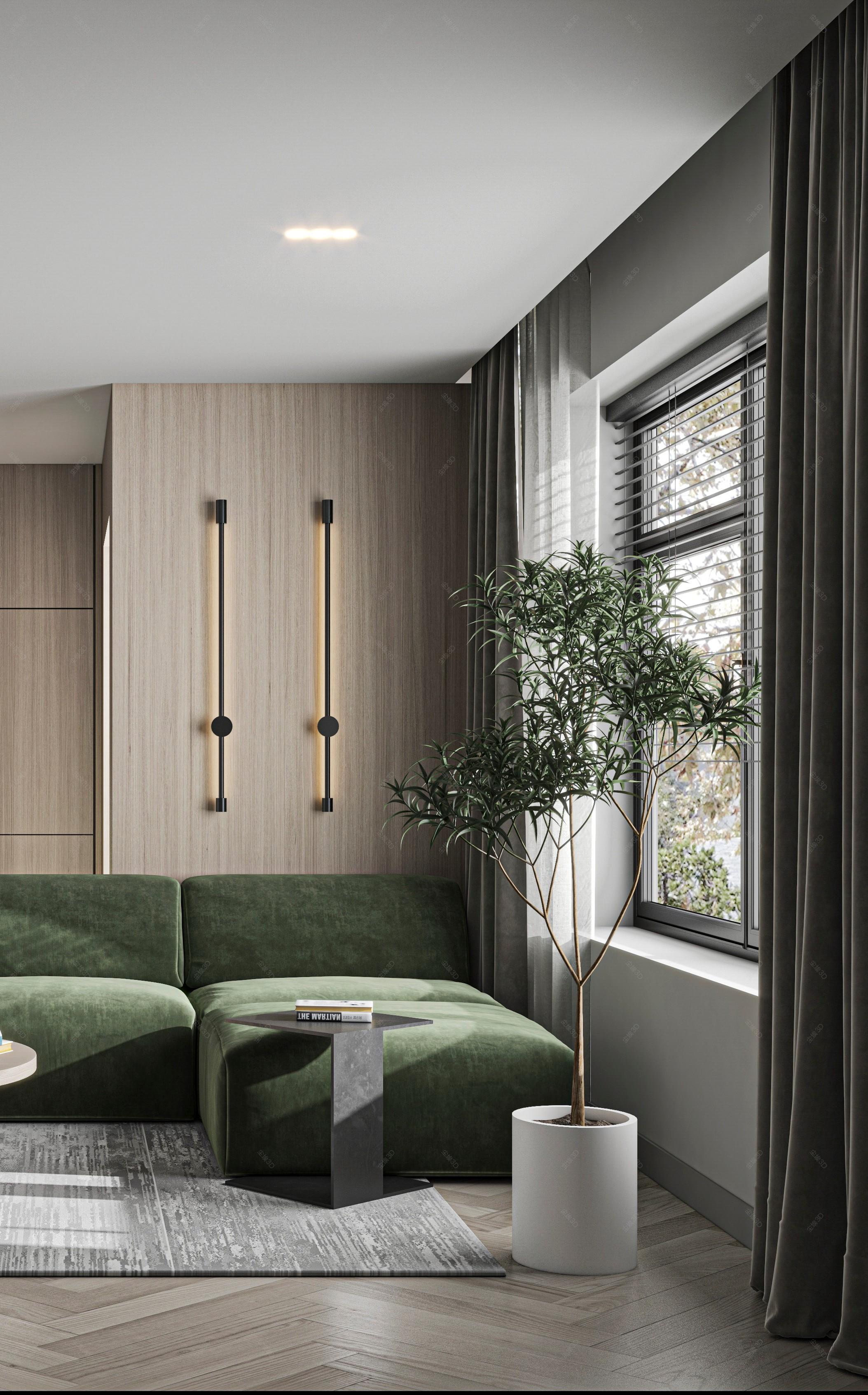 现代客厅 - 效果图交流区-建e室内设计网