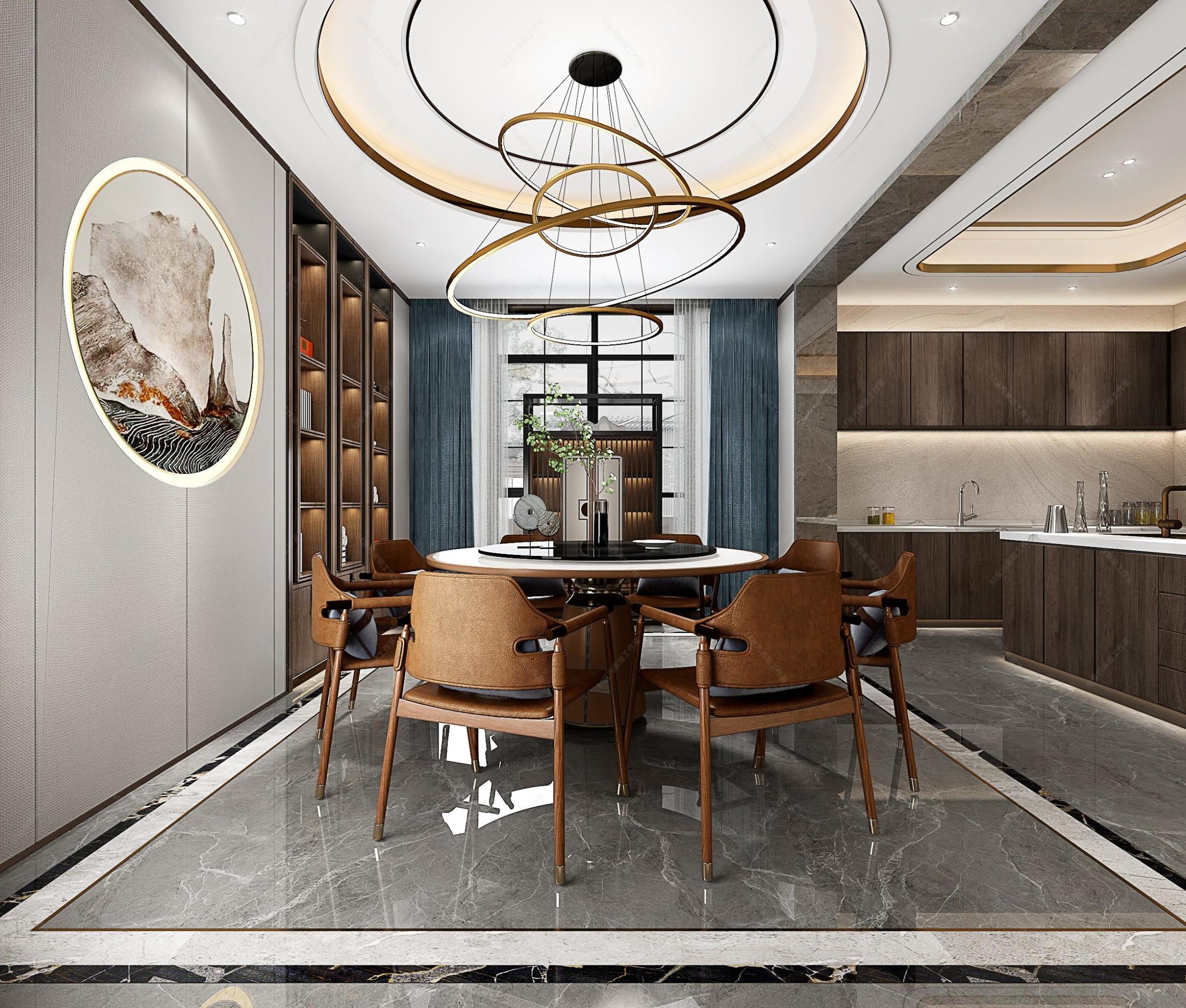 新中式样板间[ID: 107693223]_建e效果图