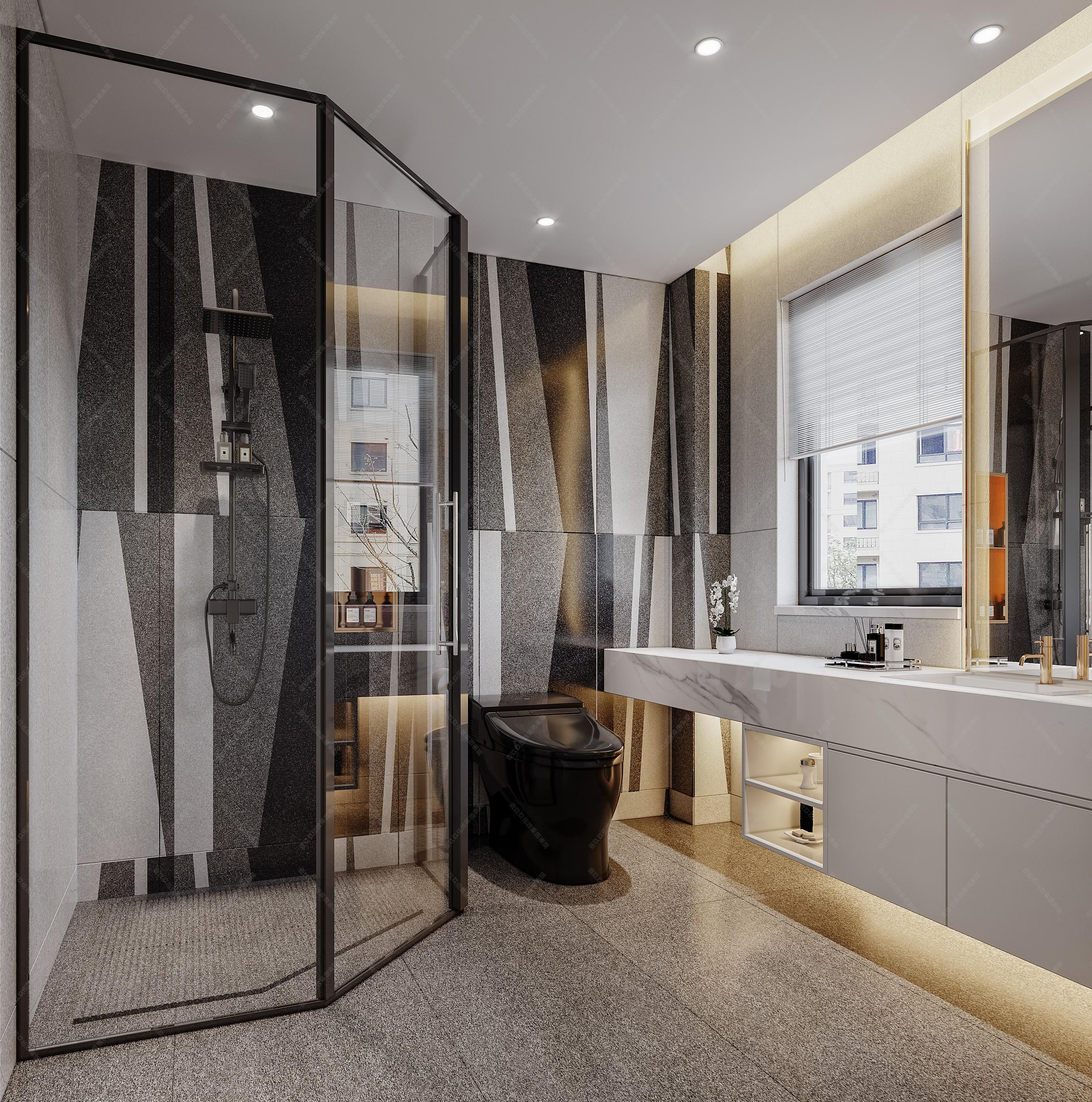 现代卫生间合集 - 效果图交流区-建e室内设计网