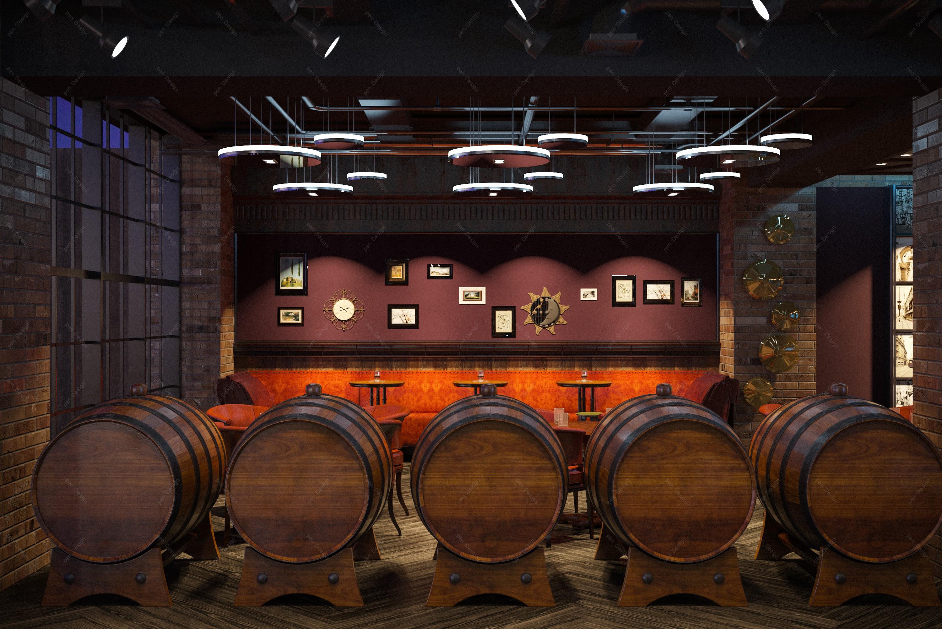 美式酒吧 - 效果图交流区-建e室内设计网