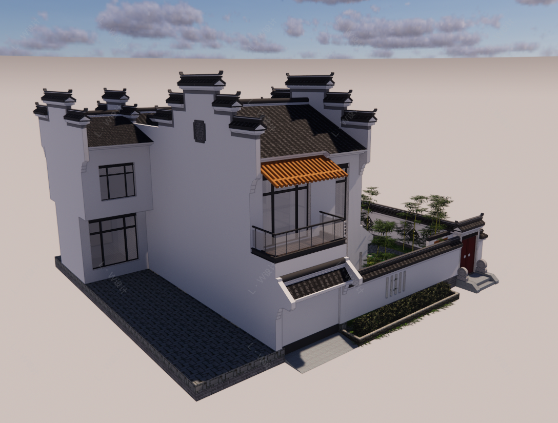 江西民居李家四合院 - 效果图交流区-建E室内设计网