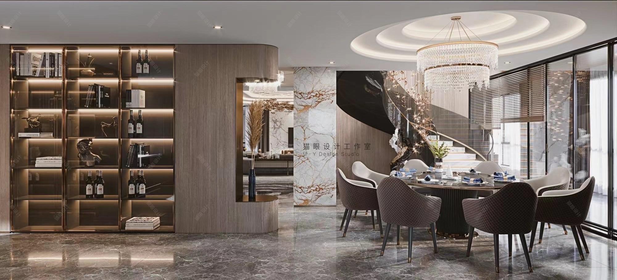 意式轻奢客厅 - 效果图交流区-建e室内设计网