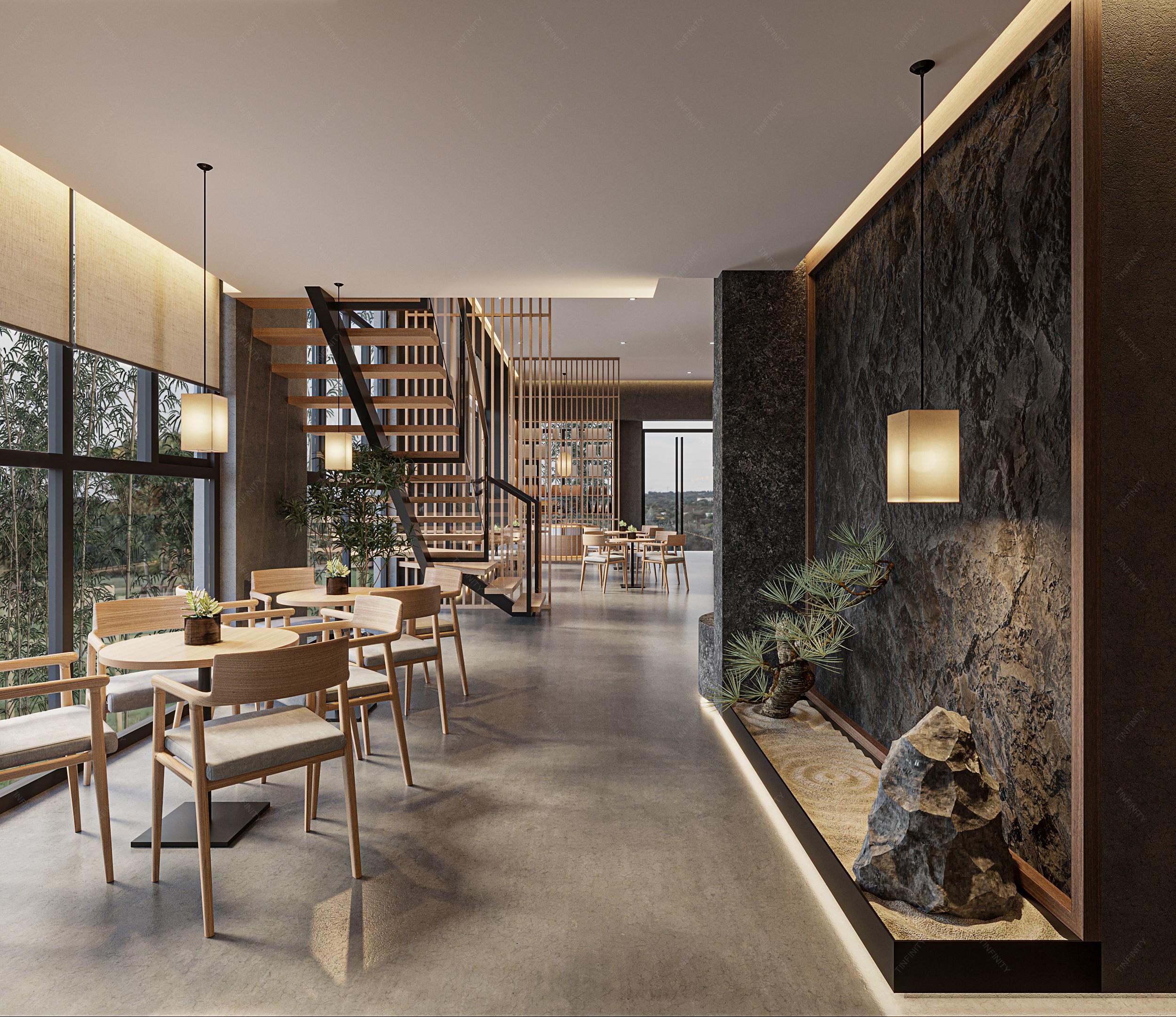 日式咖啡厅 - 效果图交流区-建e室内设计网