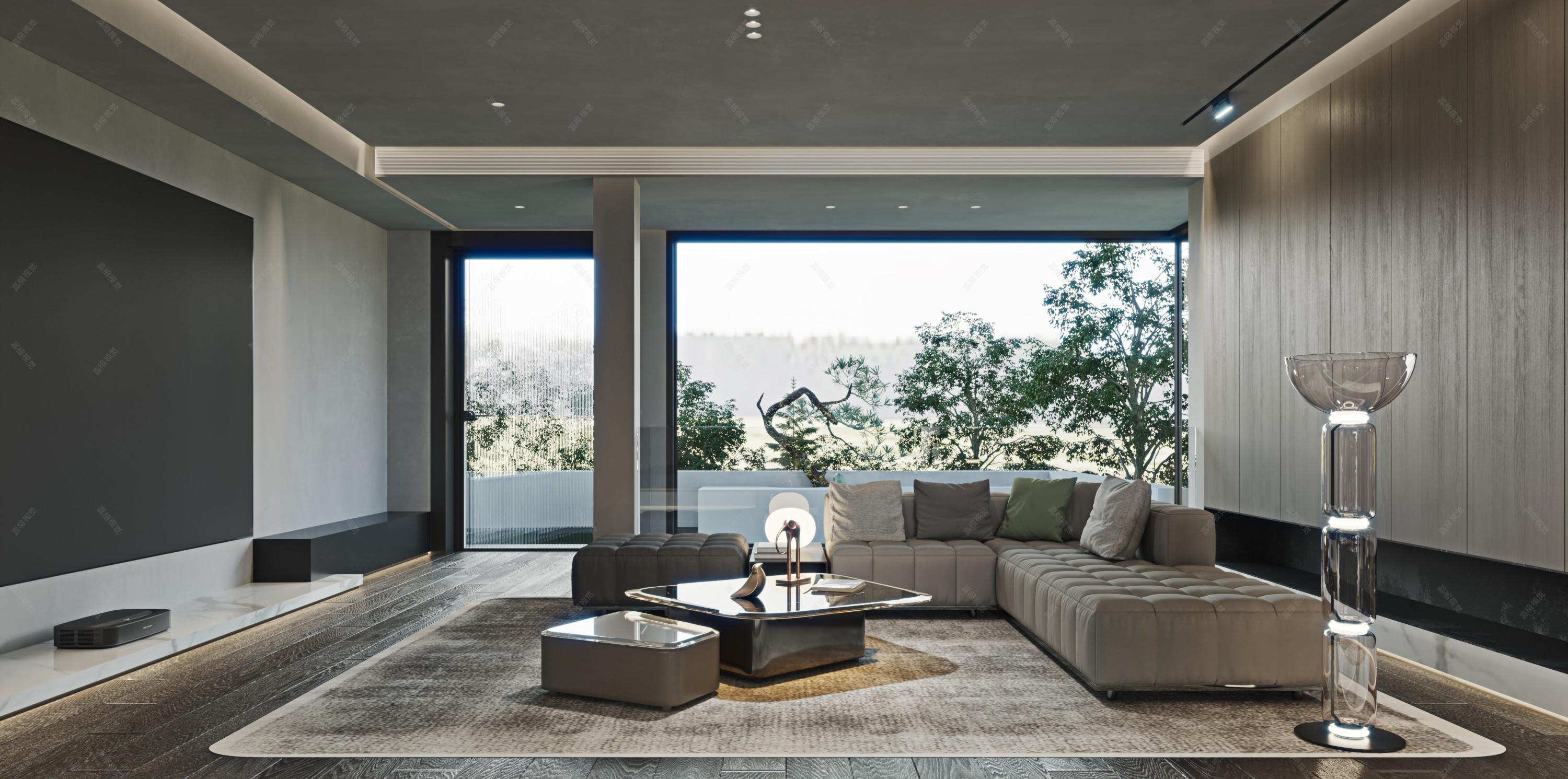 现代客厅休闲区 - 效果图交流区-建e室内设计网