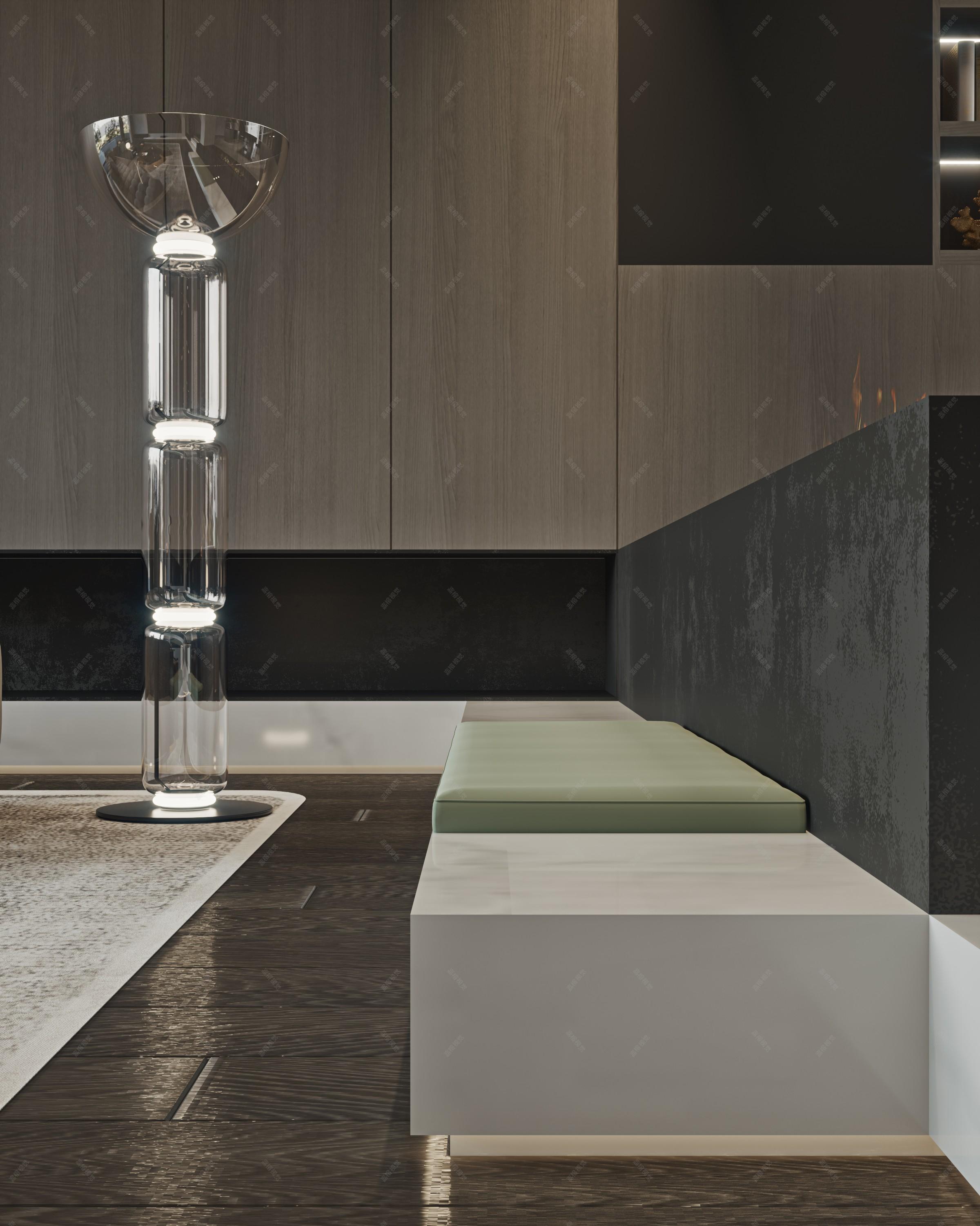 现代客厅休闲区 - 效果图交流区-建e室内设计网