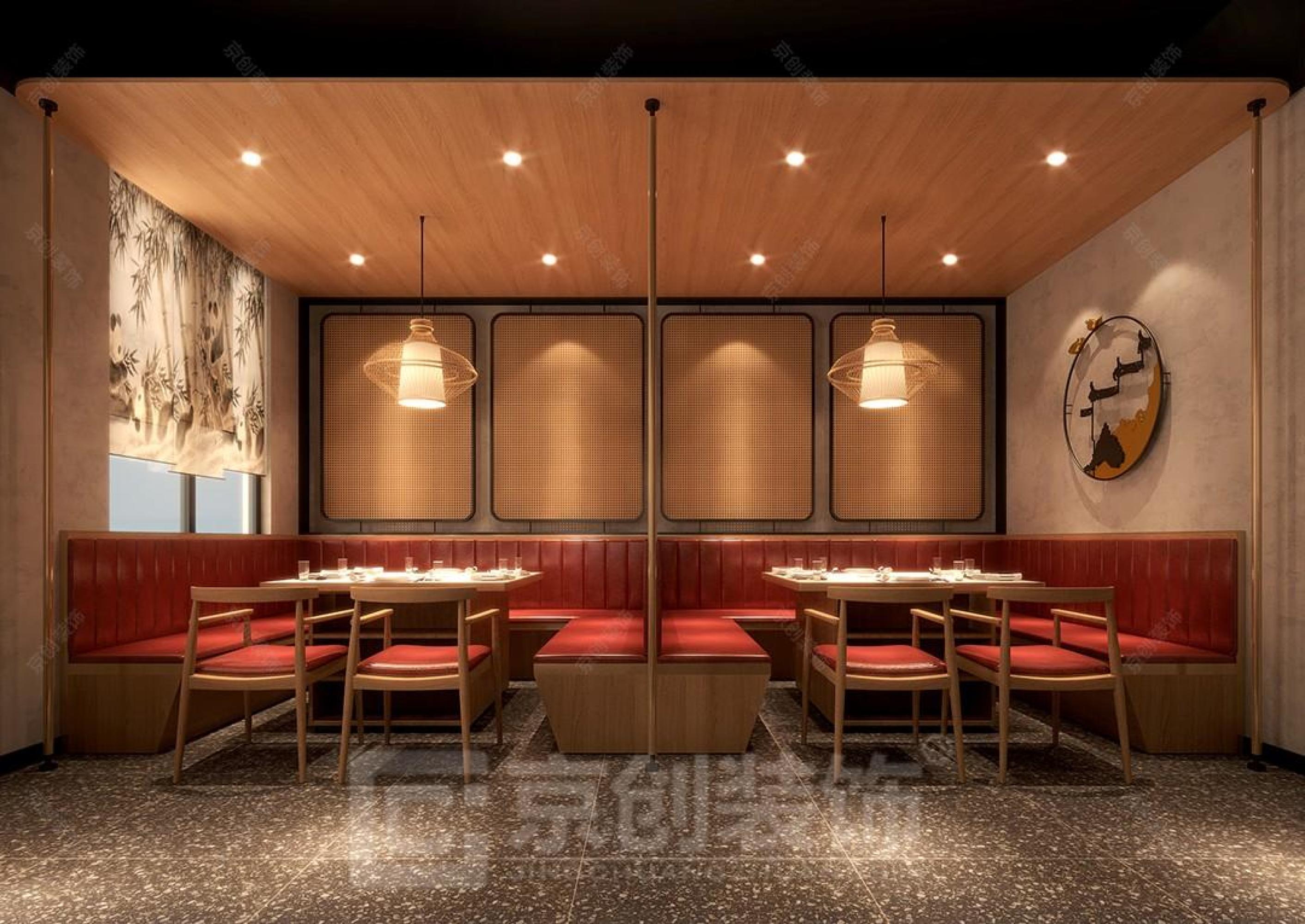 新中式火锅店设计[ID: 101074029]_建e效果图