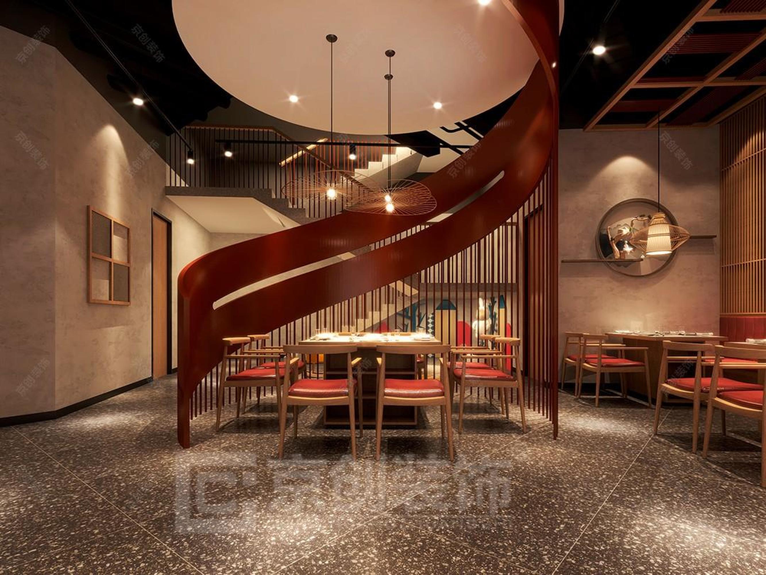 新中式火锅店设计[ID: 101074029]_建e效果图