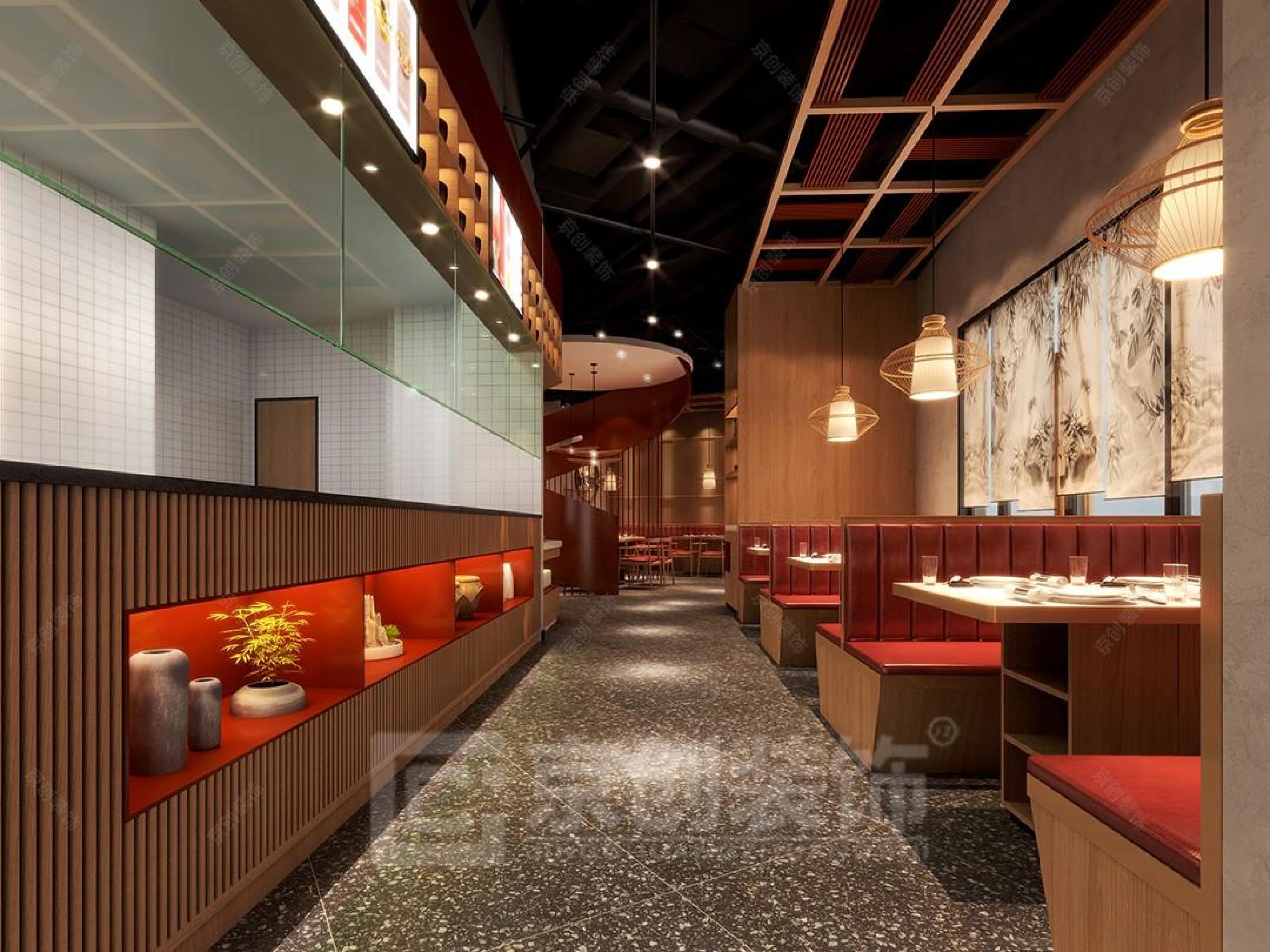 新中式火锅店设计[ID: 101074029]_建e效果图