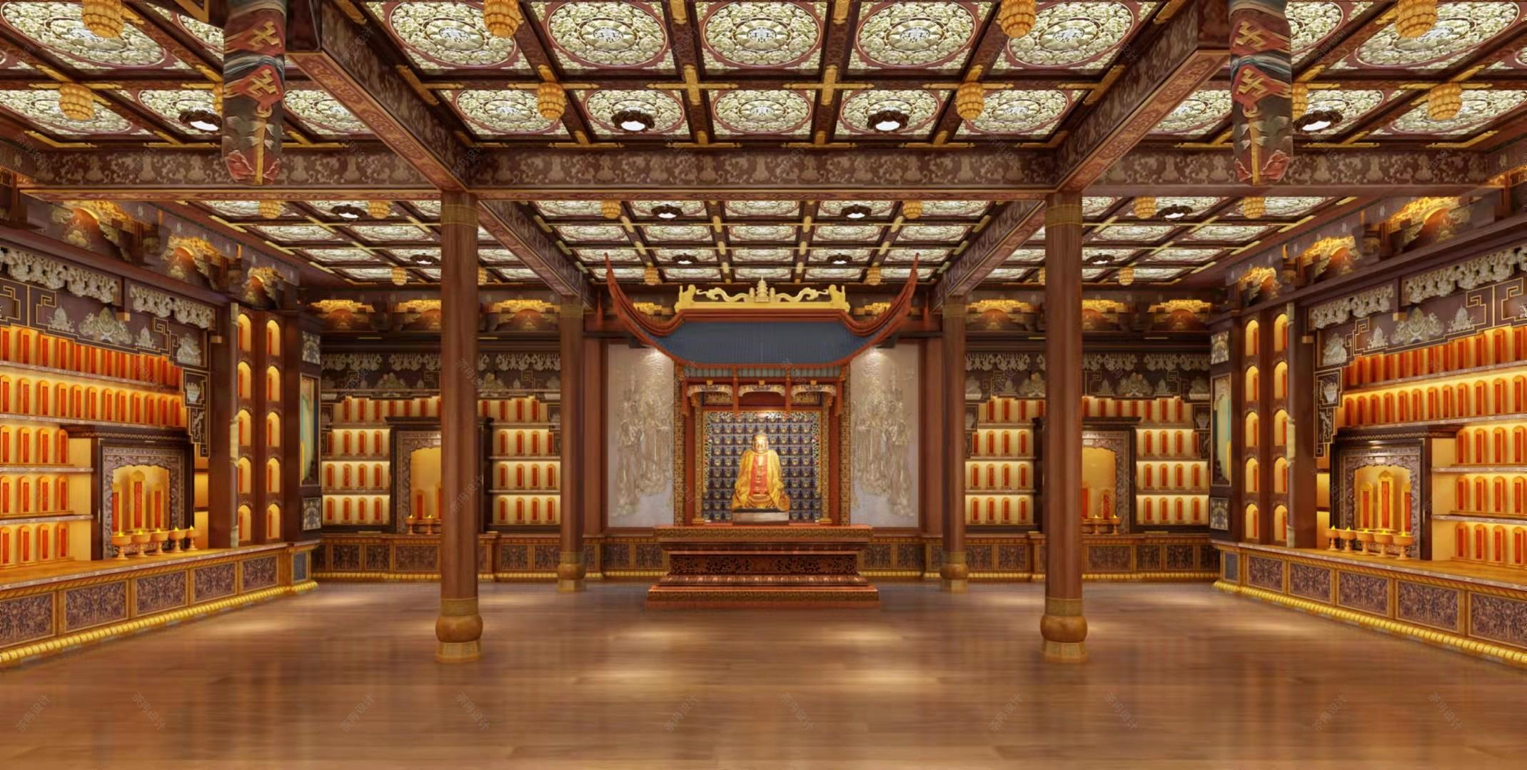 清风明月生禅机——佛堂的中式装修_紫云轩中式设计装饰机构