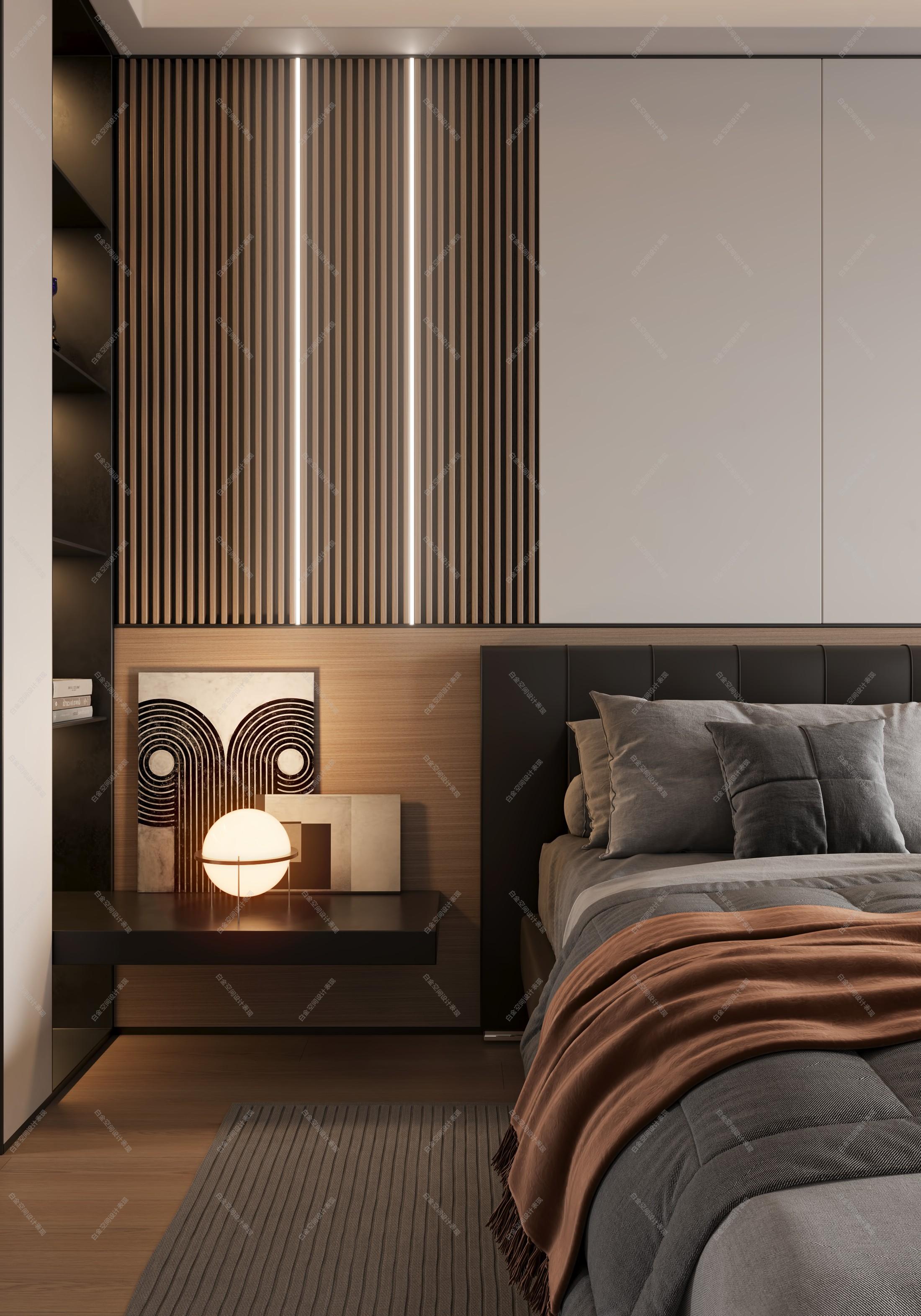 黑白灰客厅-设计效果图-建e室内设计网