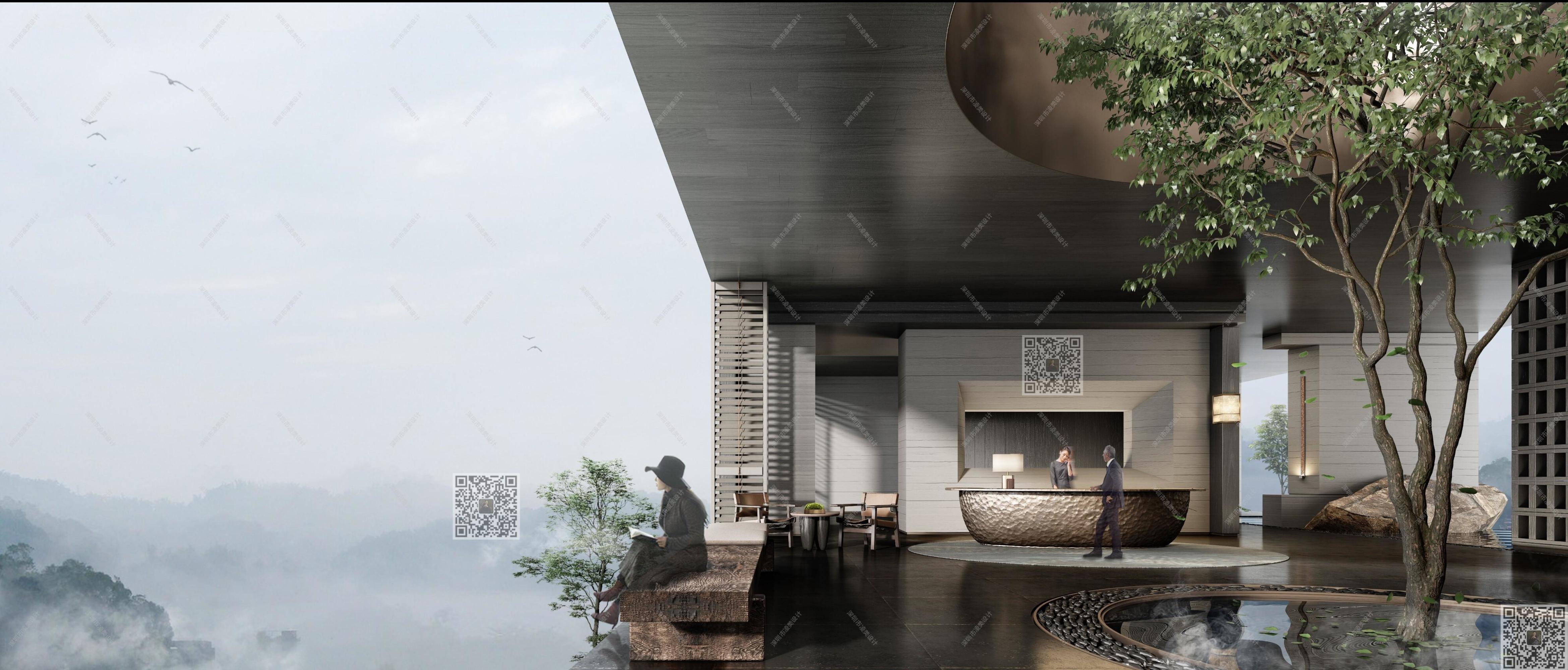 五星级度假酒店[ID: 102384851]_建e效果图
