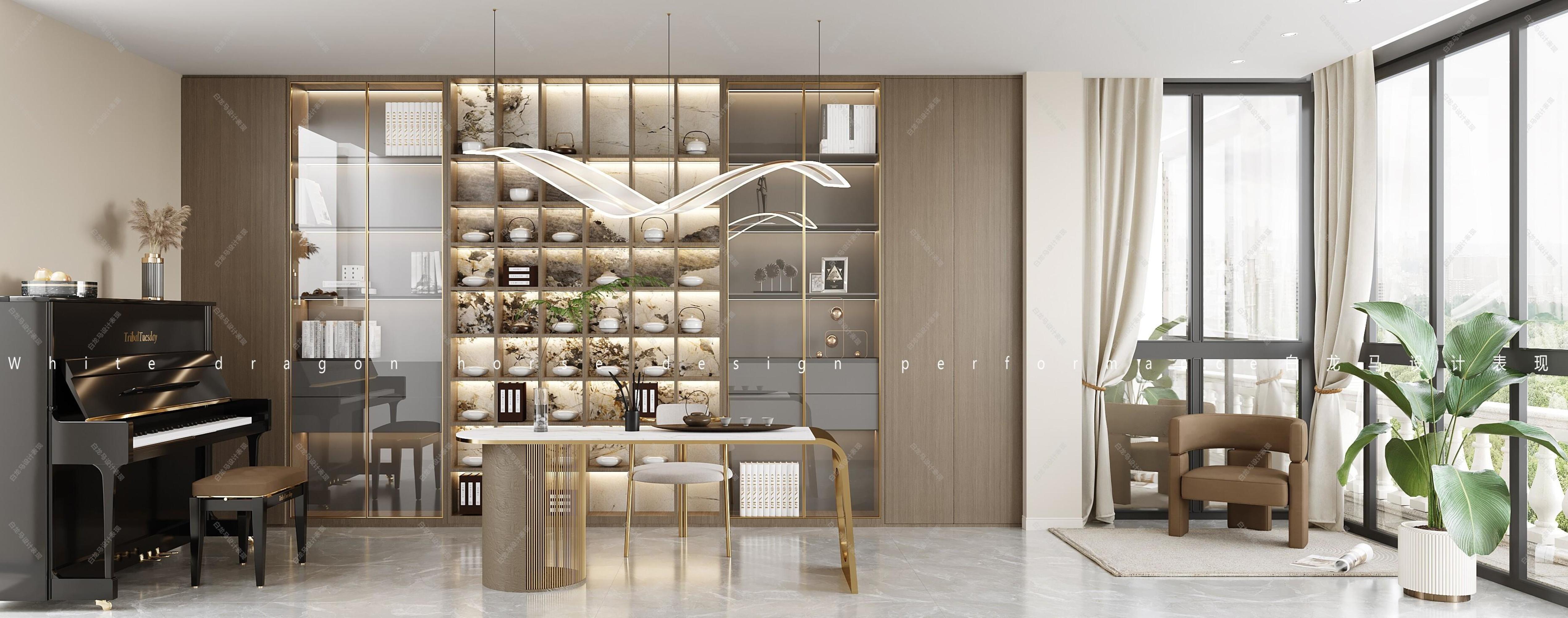 现代客餐厅-白龙马效果图[ID: 103040043]_建e效果图