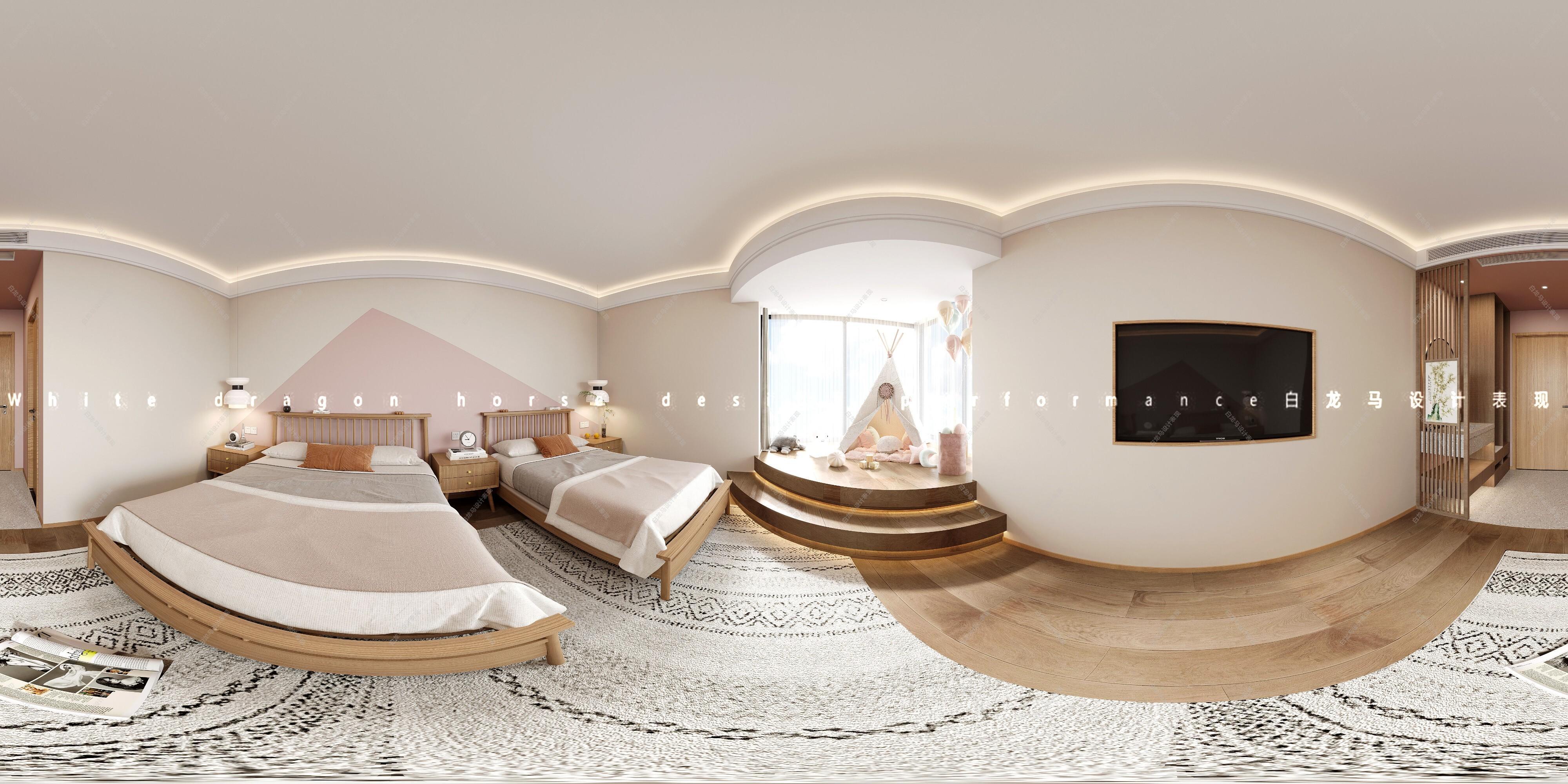 现代客餐厅—白龙马效果图[ID: 103236727]_建e效果图