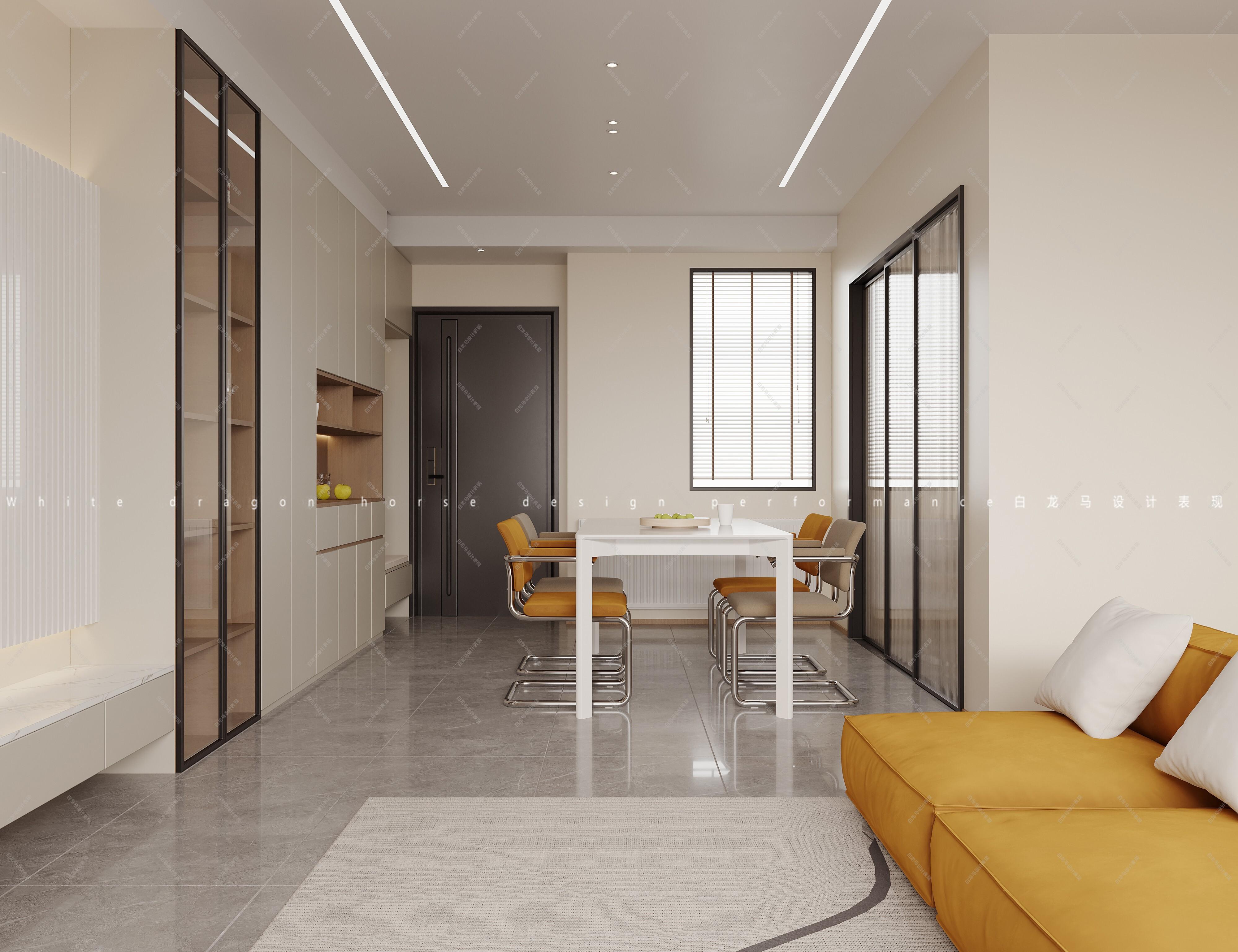 现代客餐厅——白龙马效果图[ID: 104154140]_建e效果图
